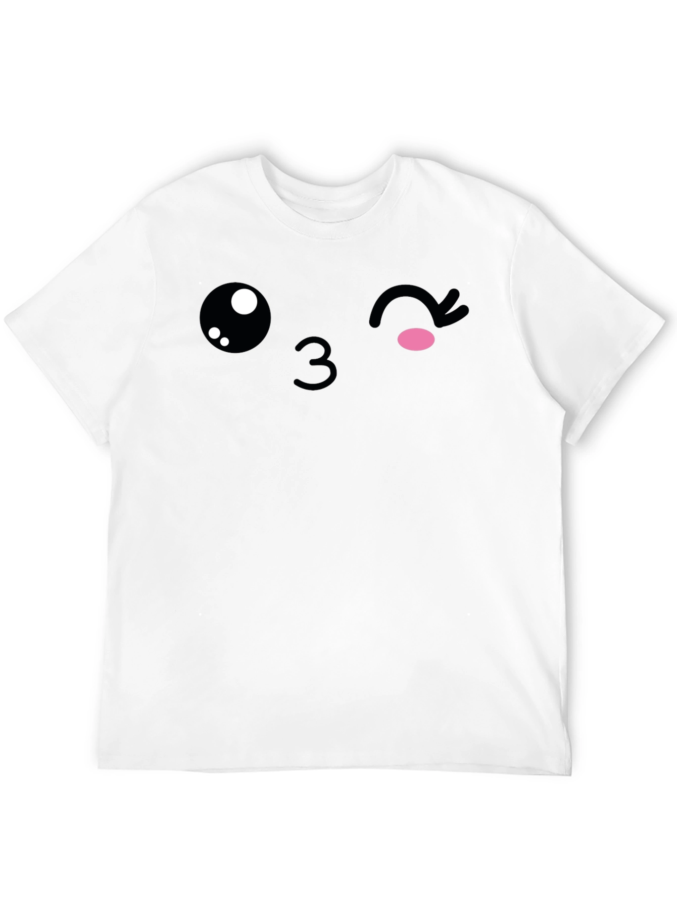 Winking Emoji Graphic T-Shirt - Soft Cotton Blend