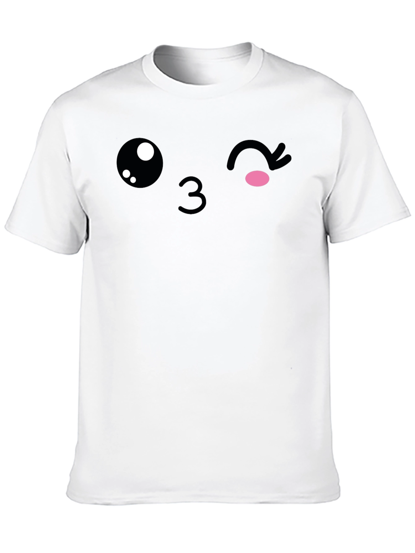 Winking Emoji Graphic T-Shirt - Soft Cotton Blend