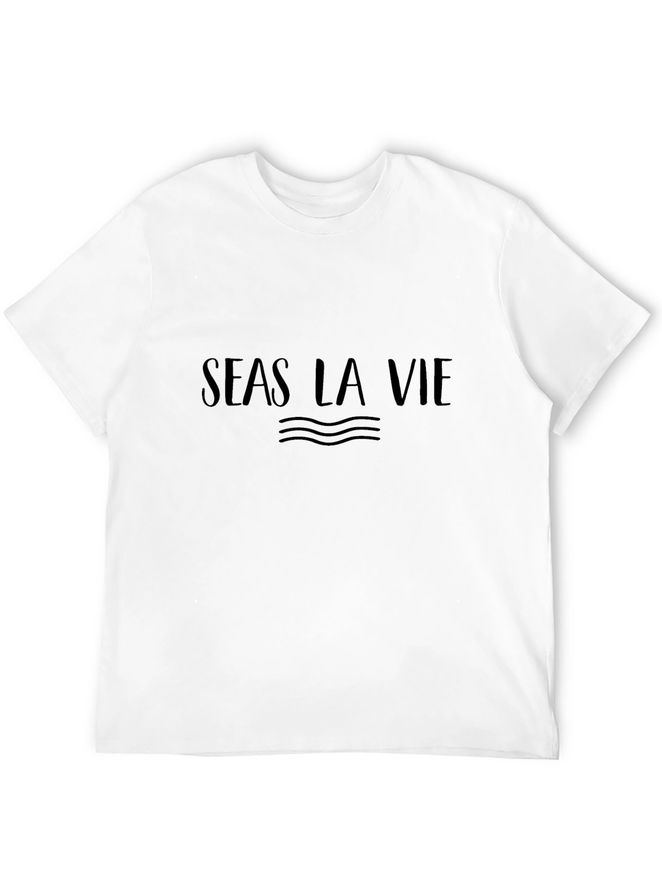 Seas La Vie Black Graphic Tee - Relaxed Fit