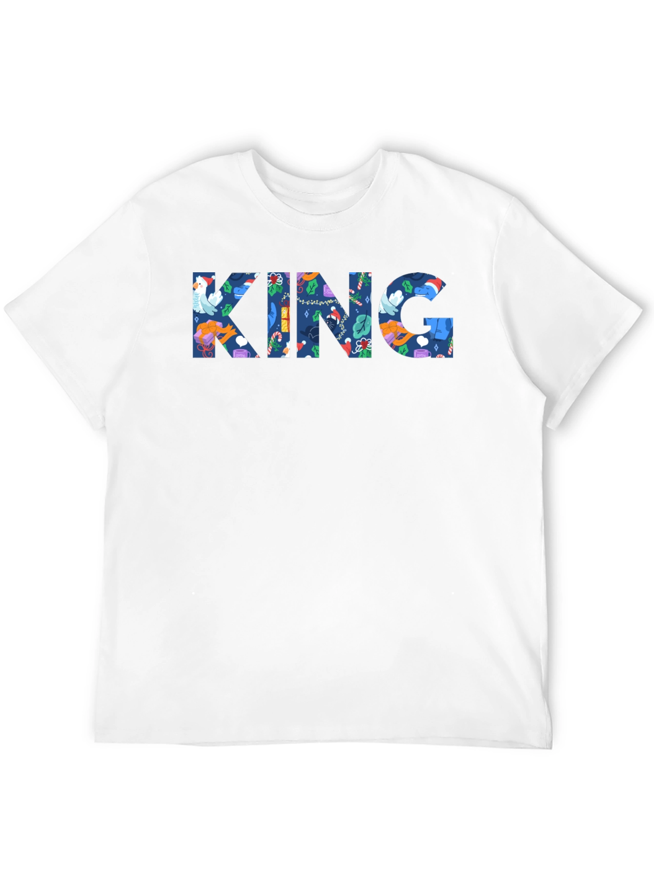 King Novelty Patterned Mens Black T-Shirt