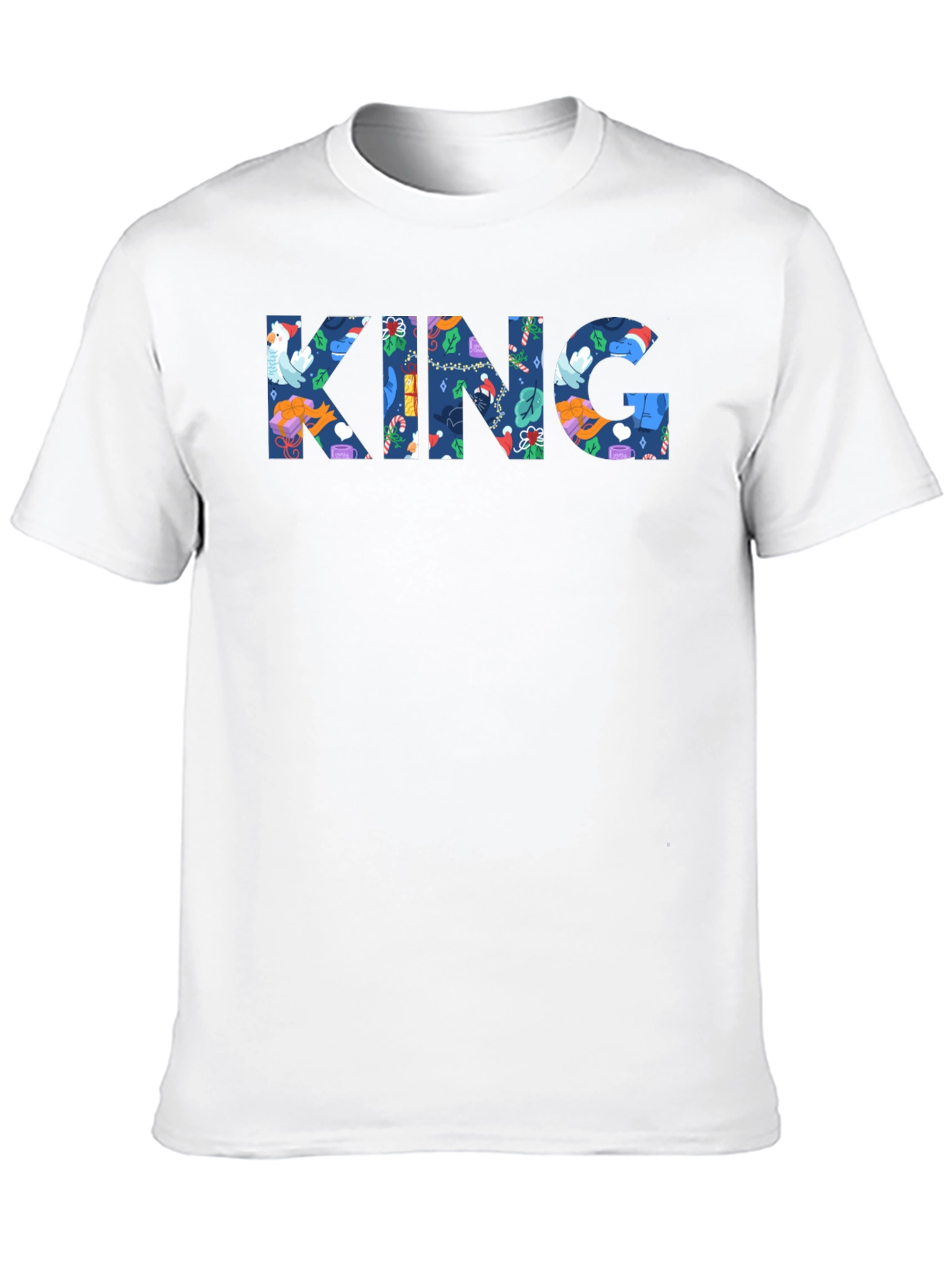 King Novelty Patterned Mens Black T-Shirt