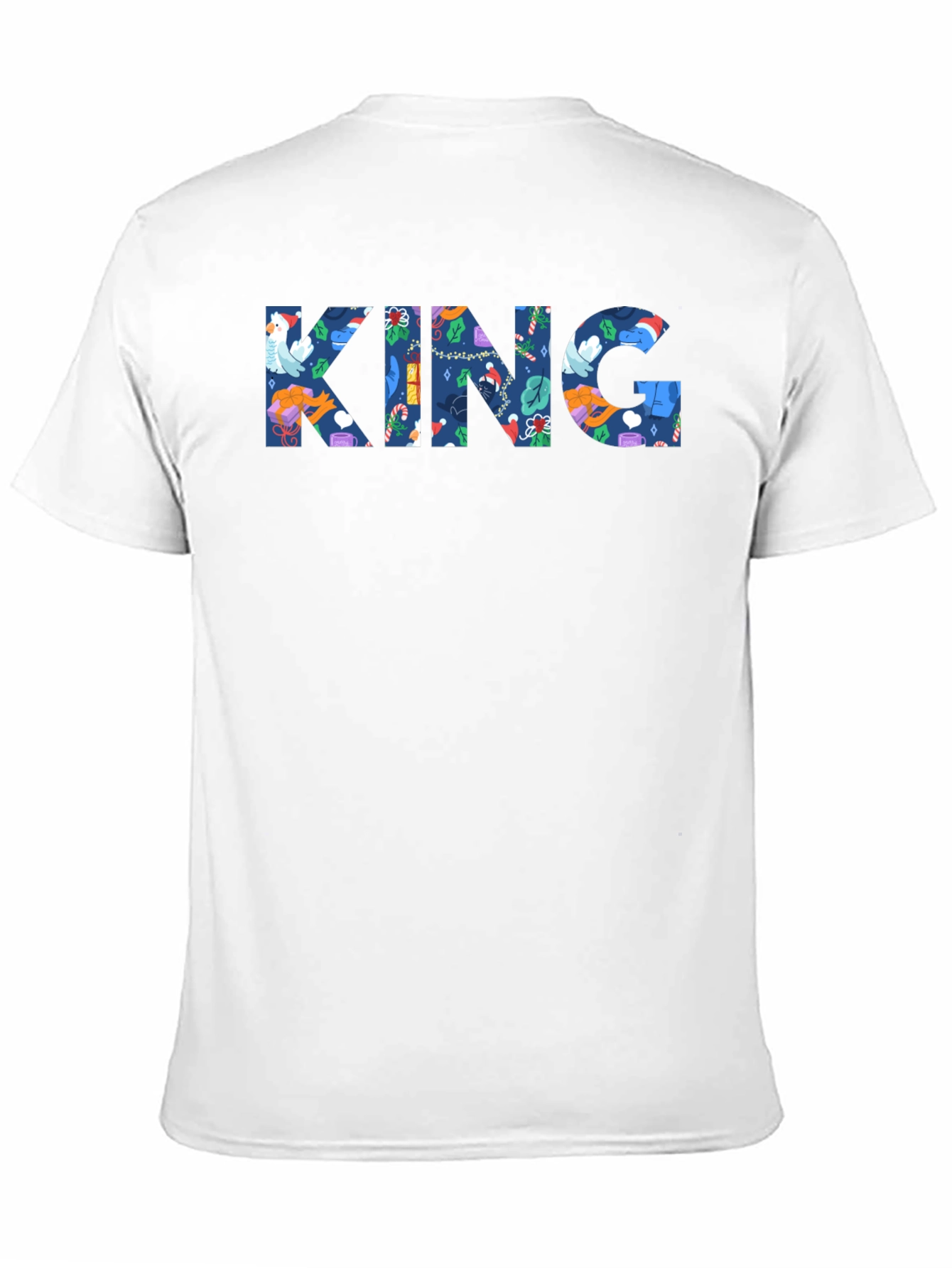 King Novelty Patterned Mens Black T-Shirt