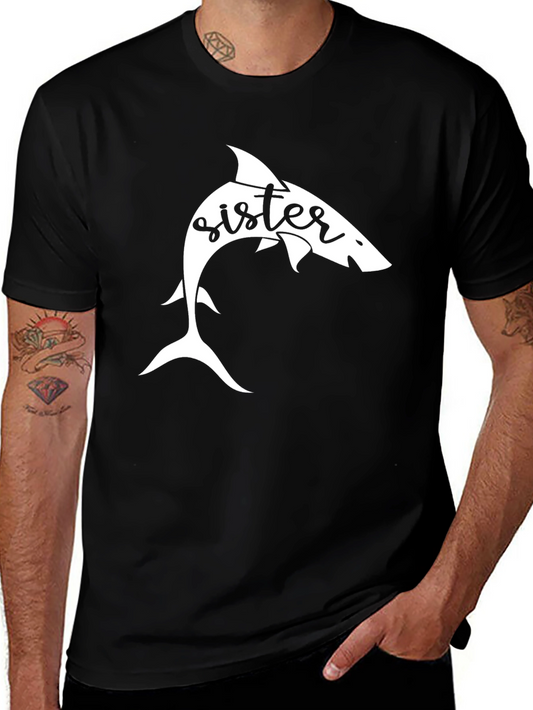 Sister Shark Graphic Tee - Black