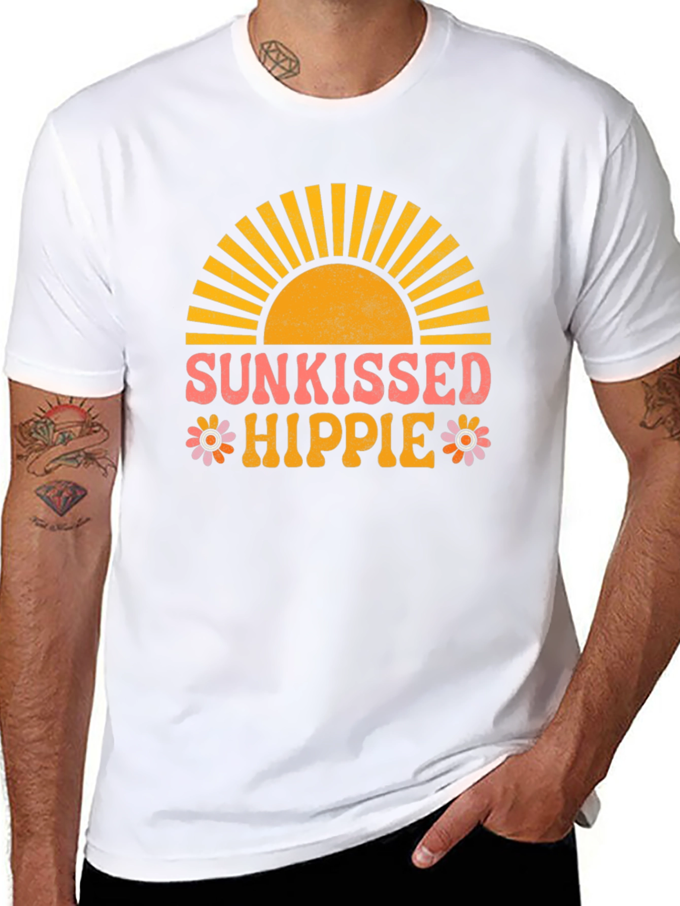 Sunkissed Hippie Black Graphic Tee