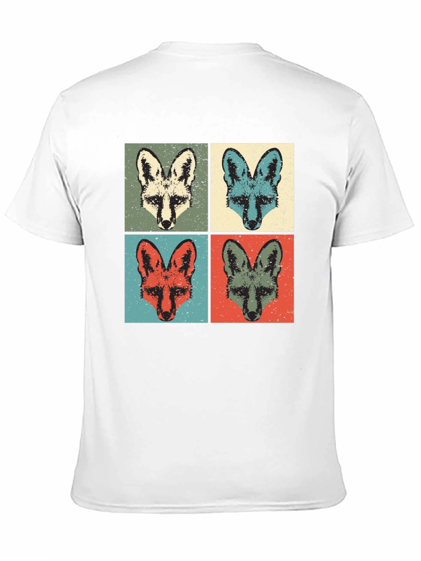 Retro Fox Portrait T-Shirt - Unique Graphic Tee