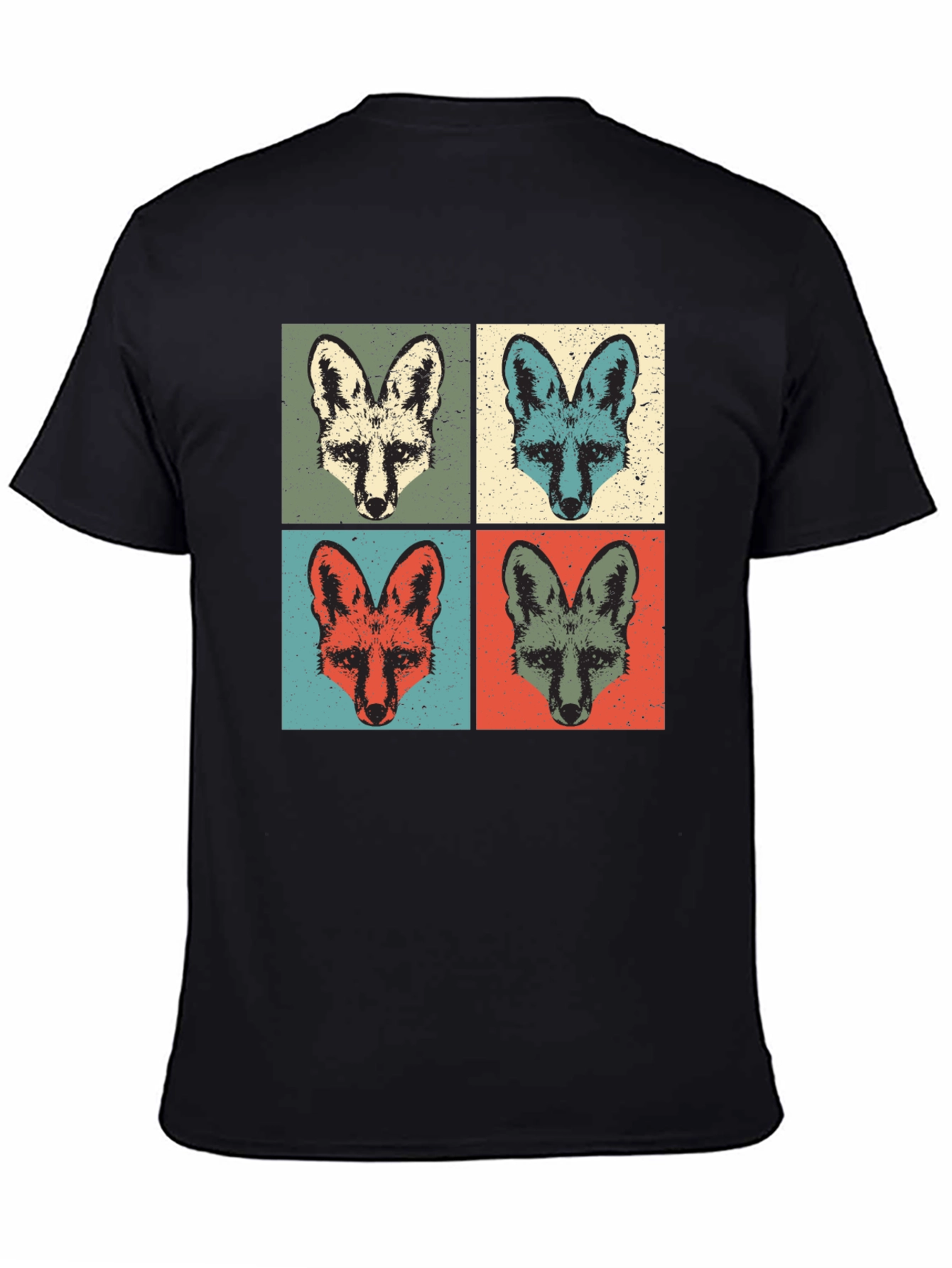 Retro Fox Portrait T-Shirt - Unique Graphic Tee