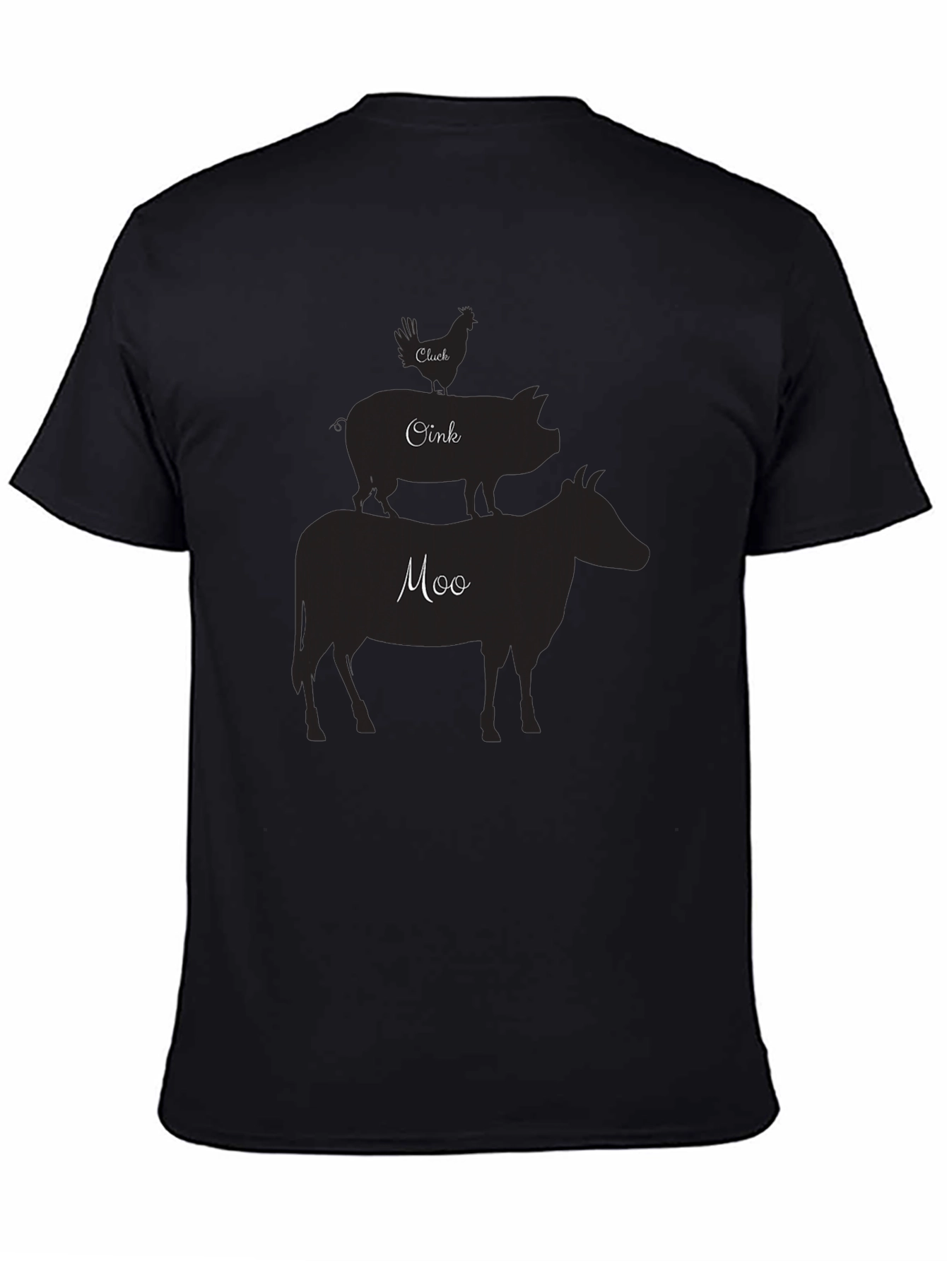 Farm Animal Stack T-Shirt - Chicken Pig Cow Design