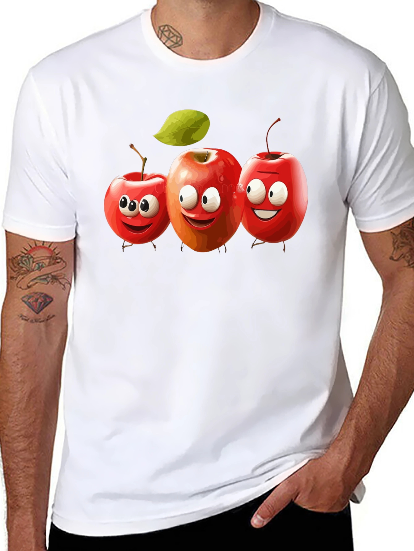 Fun Cartoon Apple T-Shirt