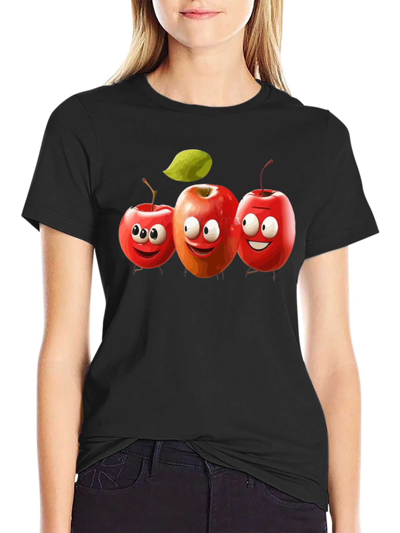 Fun Cartoon Apple T-Shirt