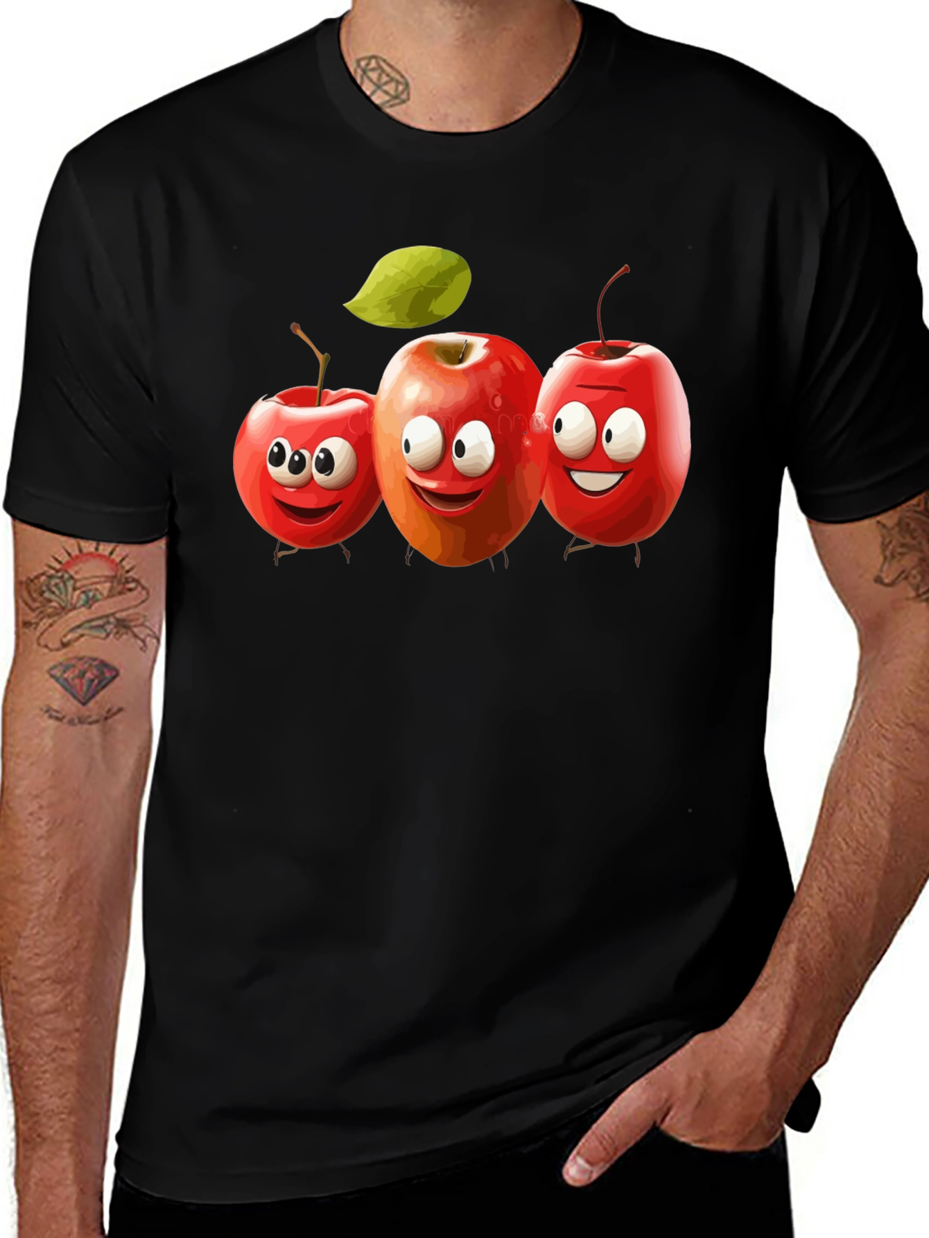 Fun Cartoon Apple T-Shirt