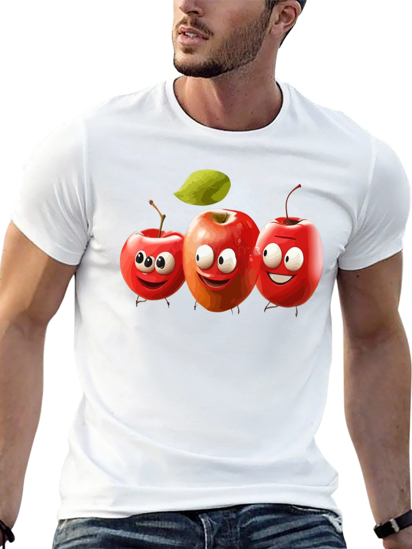 Fun Cartoon Apple T-Shirt