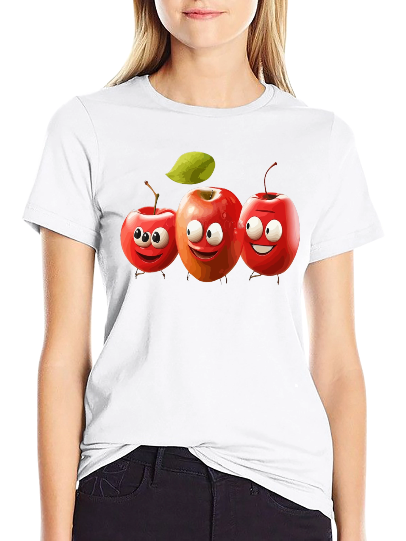 Fun Cartoon Apple T-Shirt