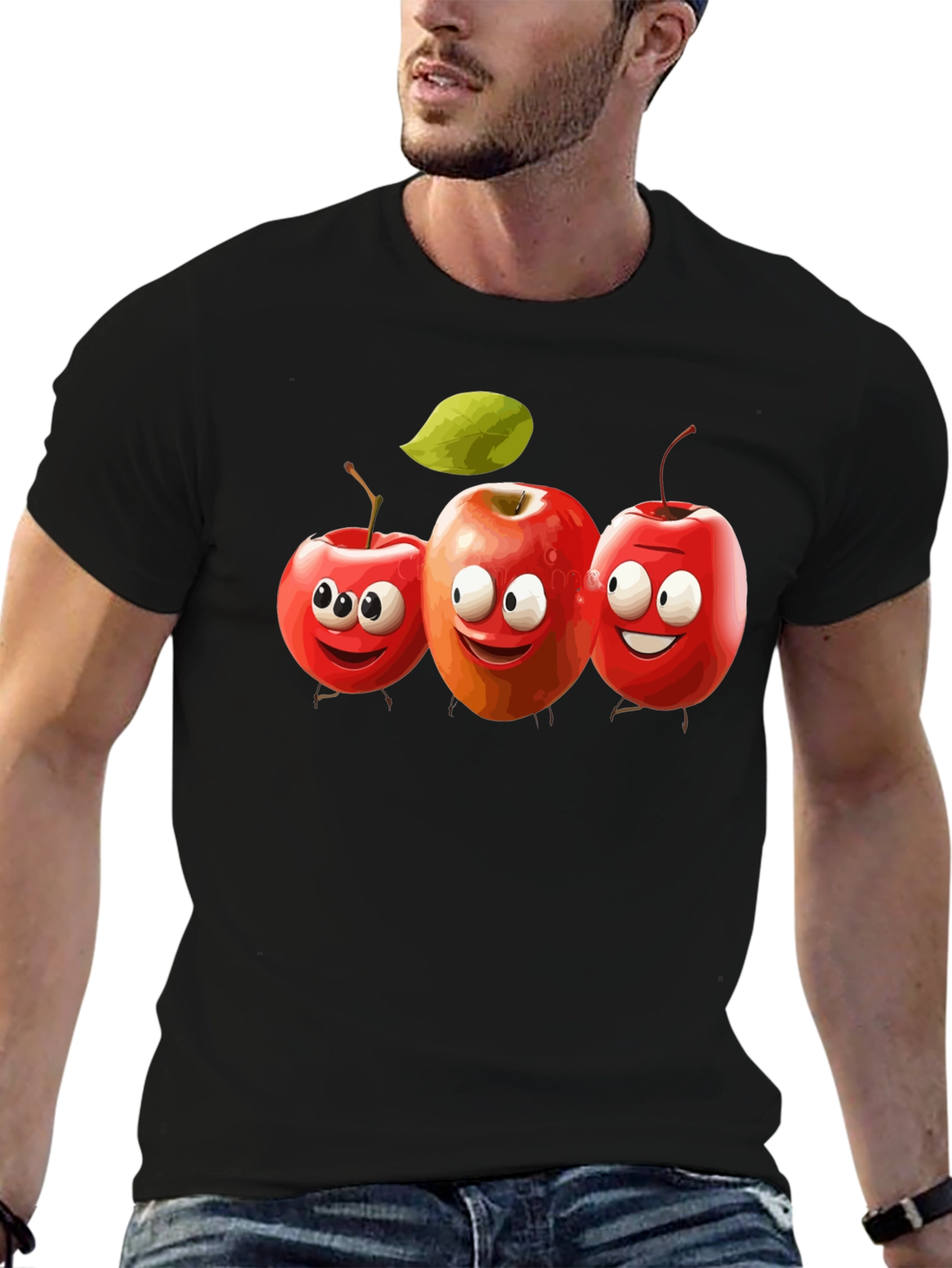 Fun Cartoon Apple T-Shirt