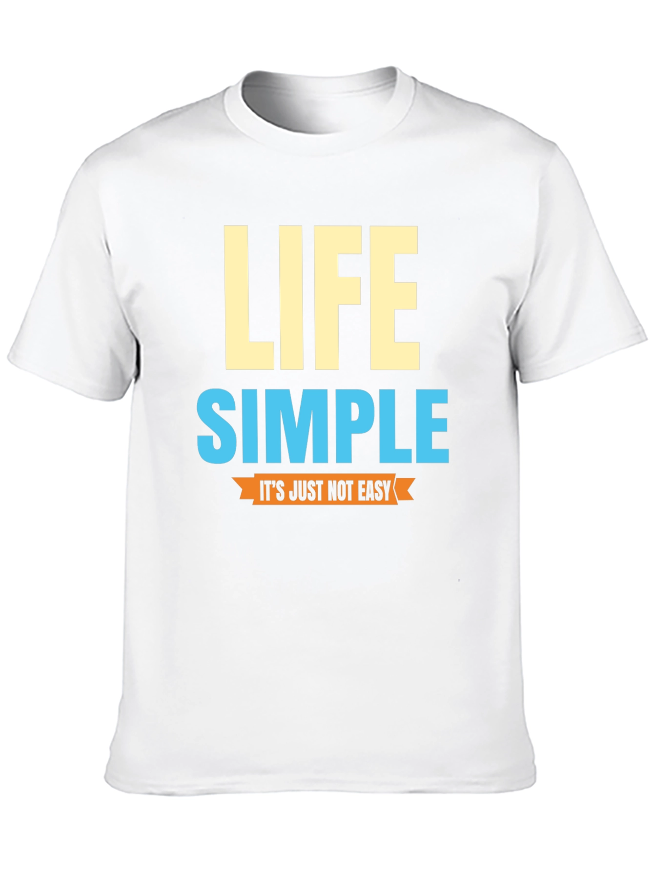 Life Simple Mens Black Graphic T-Shirt