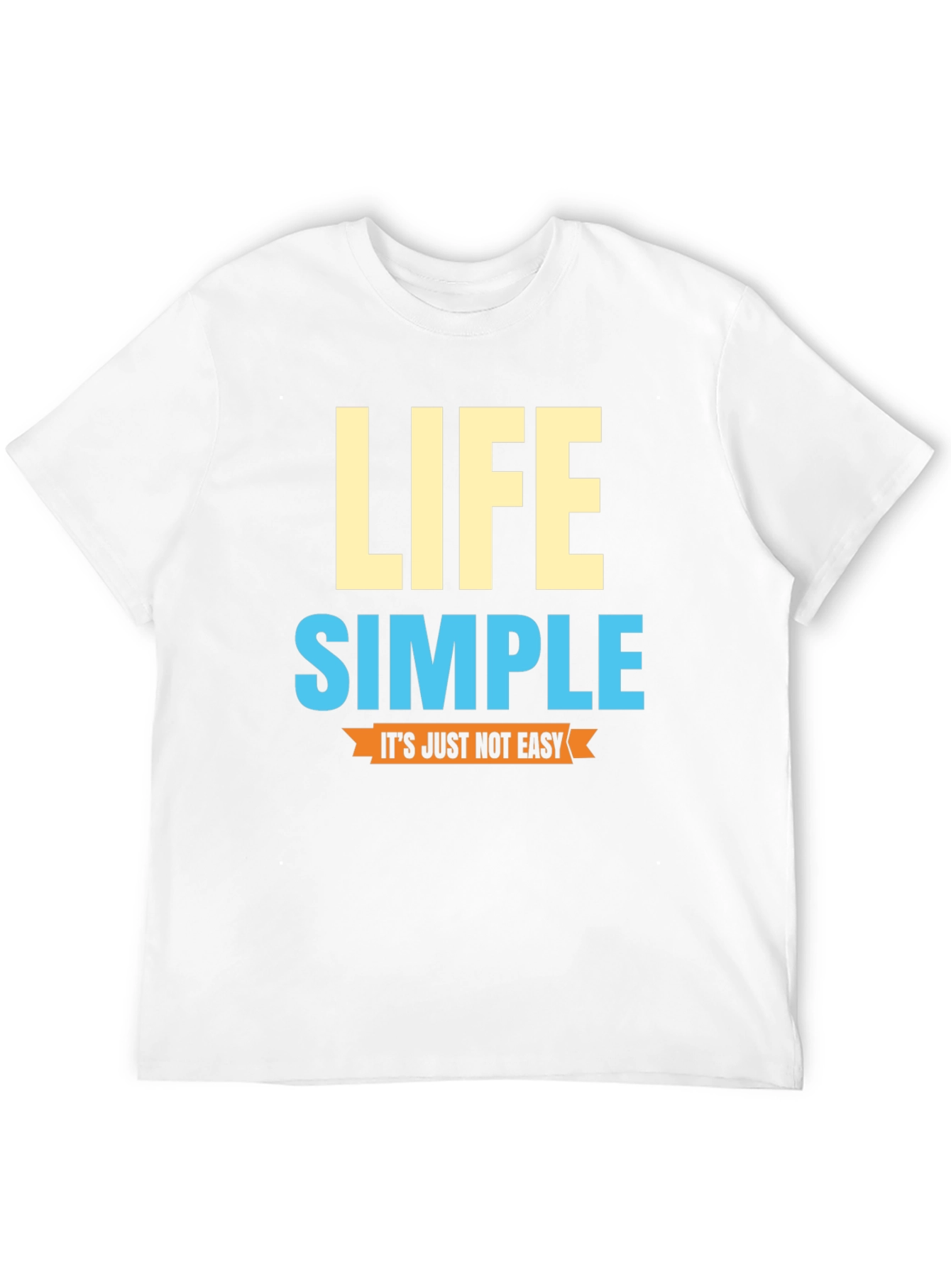 Life Simple Mens Black Graphic T-Shirt