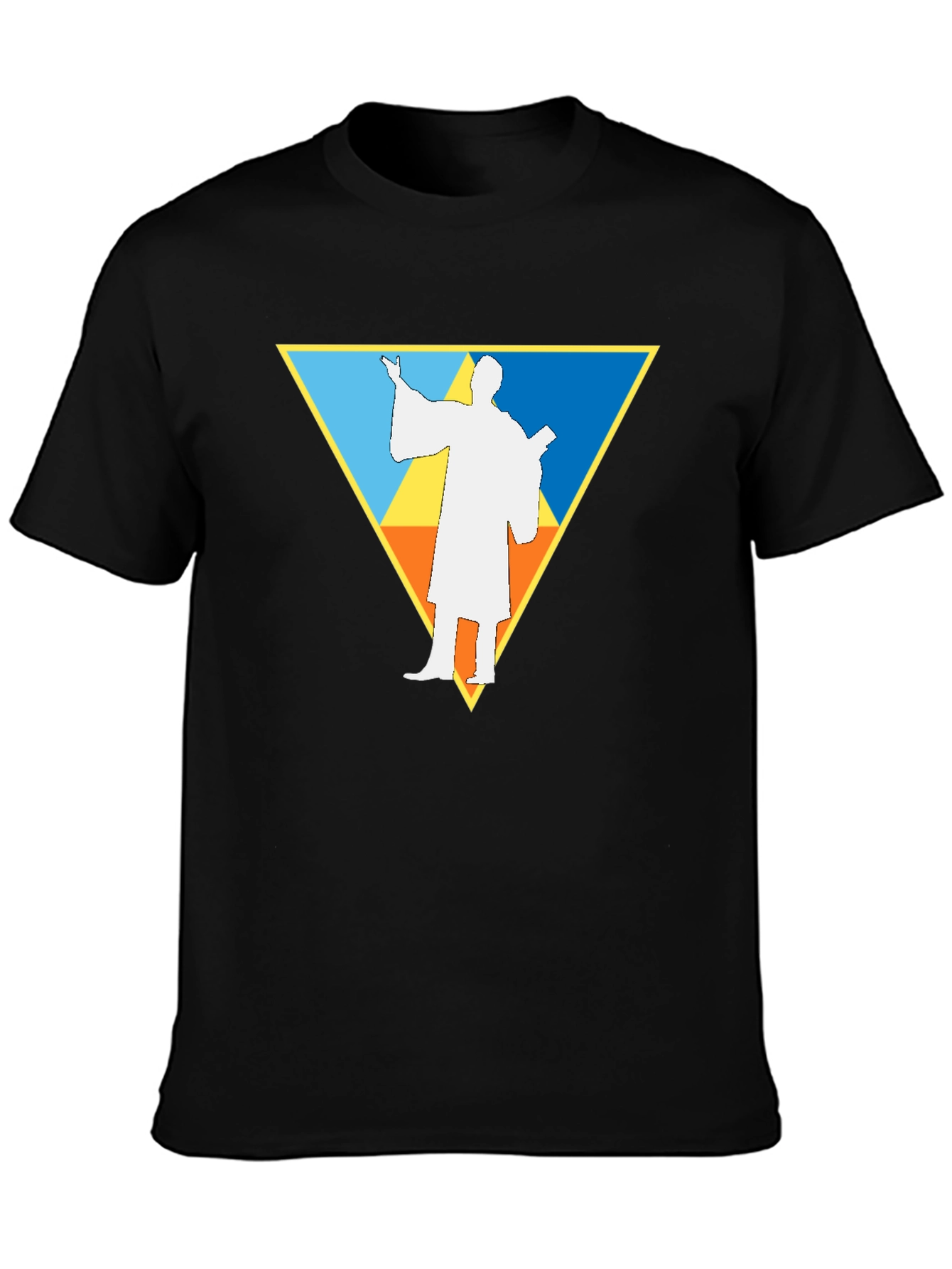 Geometric Priest T-Shirt - Black