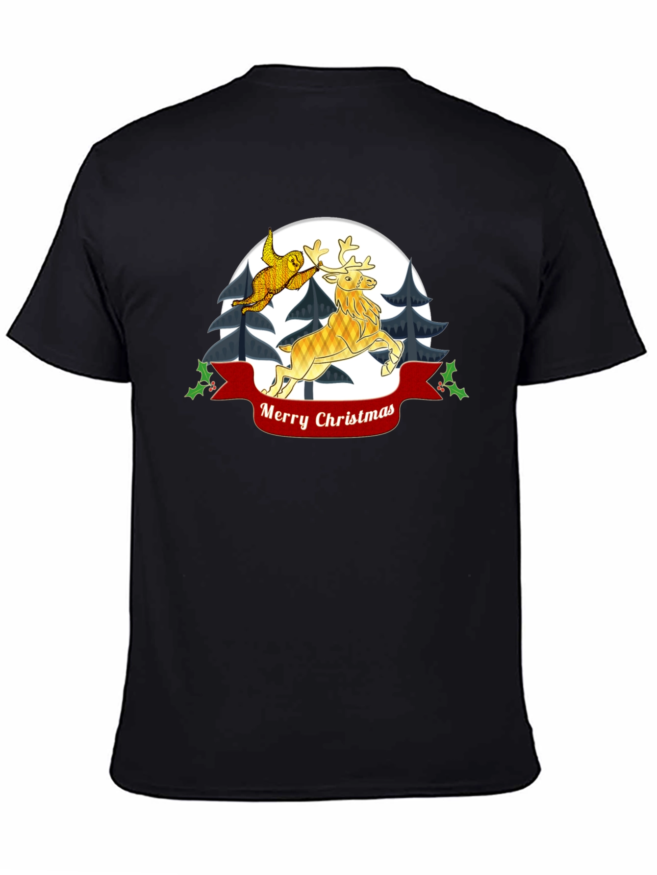 Festive Christmas Sloth and Reindeer T-Shirt
