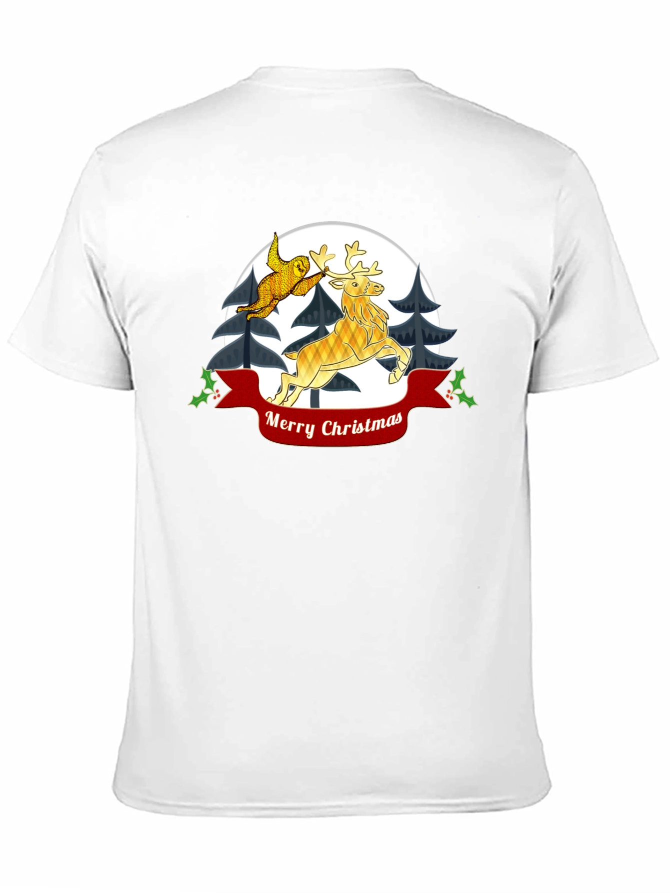 Festive Christmas Sloth and Reindeer T-Shirt