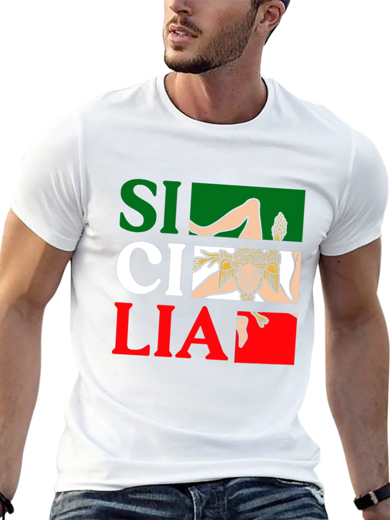 Sicilia Italy Flag T-Shirt