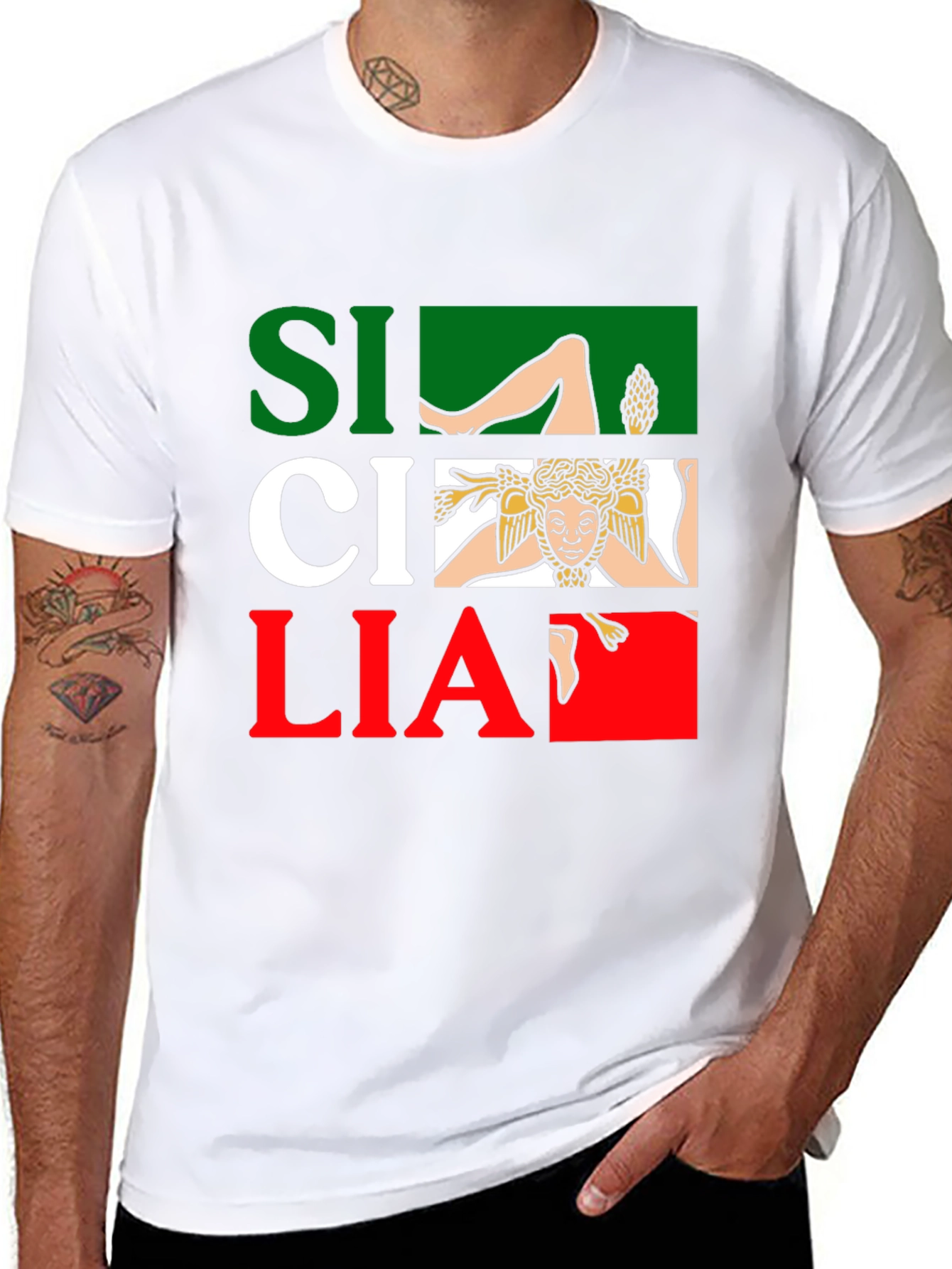 Sicilia Italy Flag T-Shirt