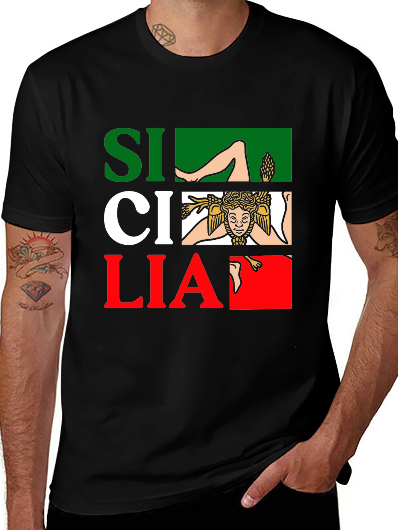 Sicilia Italy Flag T-Shirt