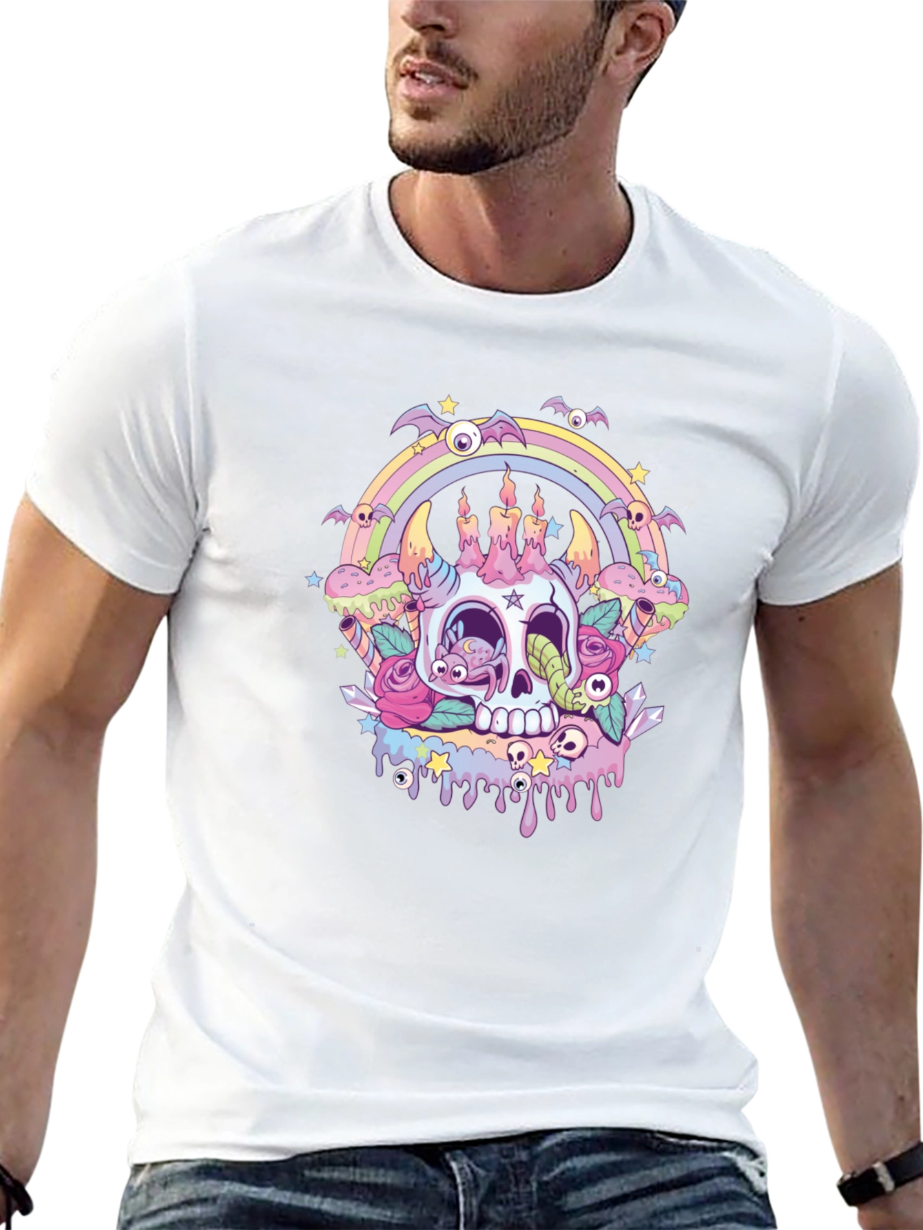 Skull & Candles Graphic Tee