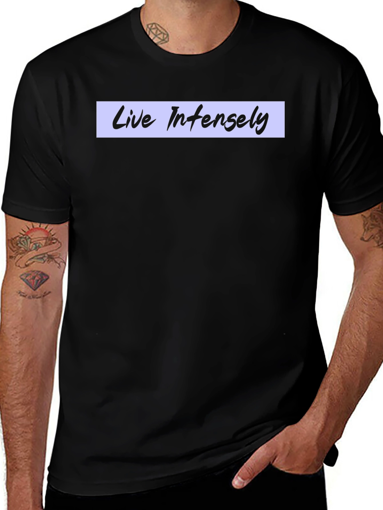 Live Intensely Black Graphic Tee