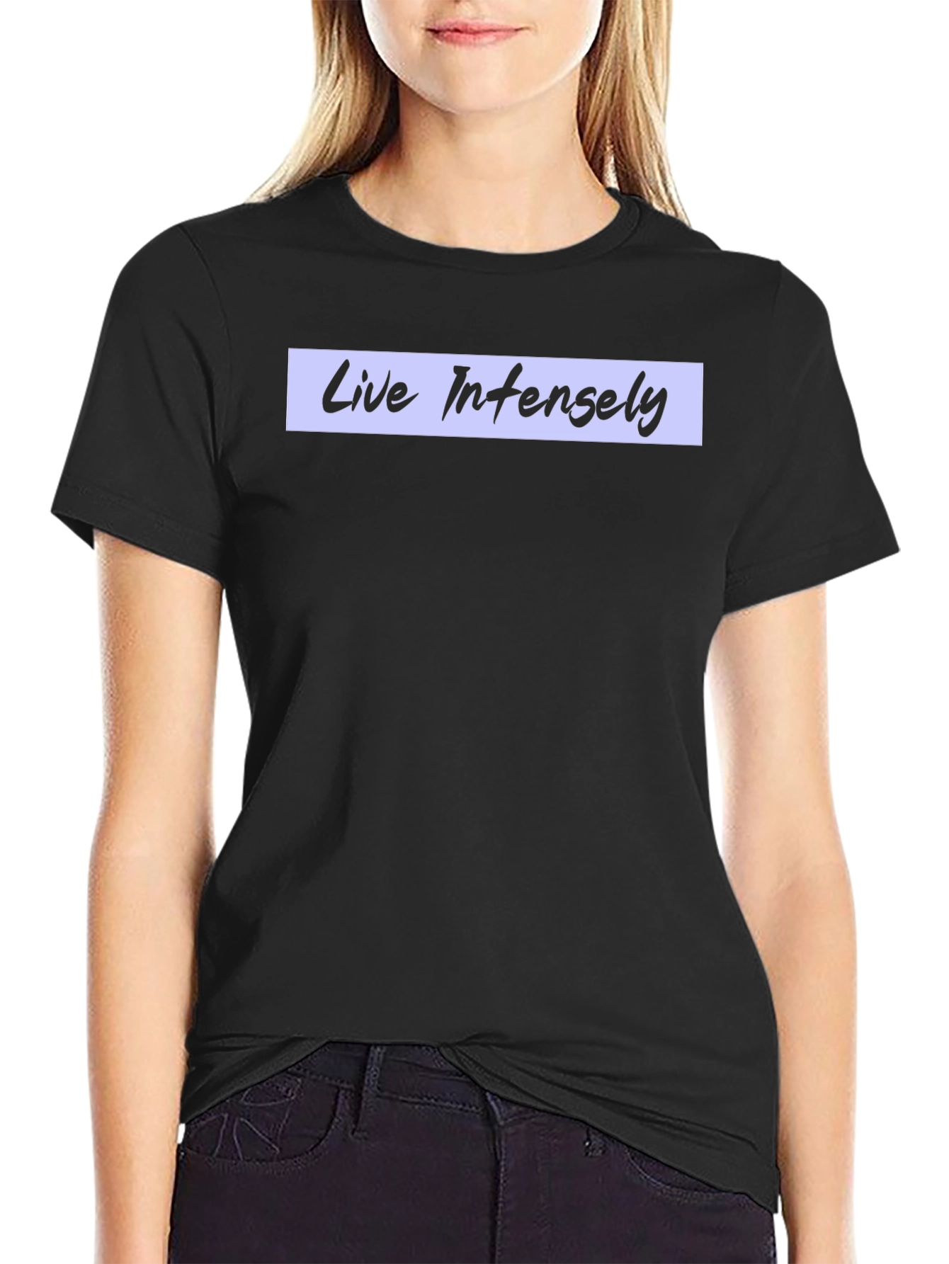 Live Intensely Black Graphic Tee