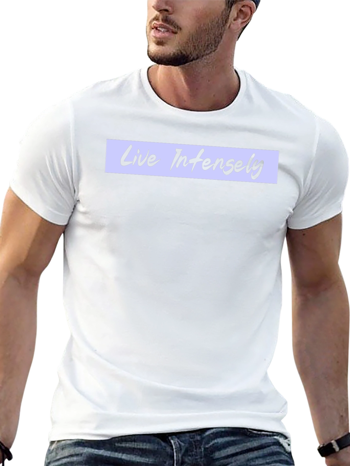 Live Intensely Black Graphic Tee