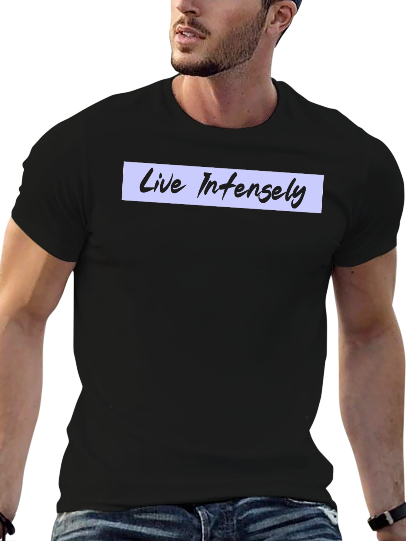 Live Intensely Black Graphic Tee