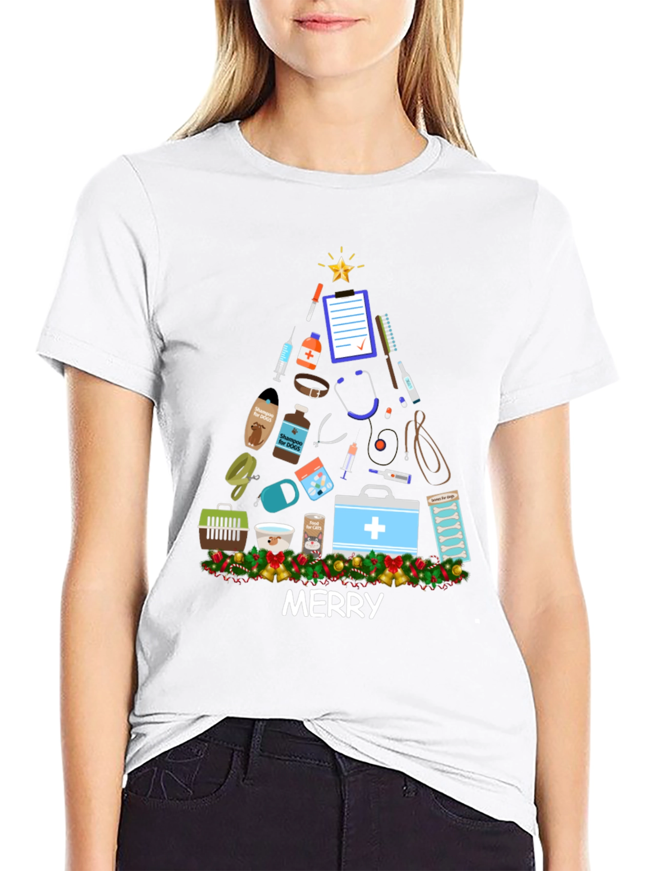 Vet Med Merry Christmas T-Shirt