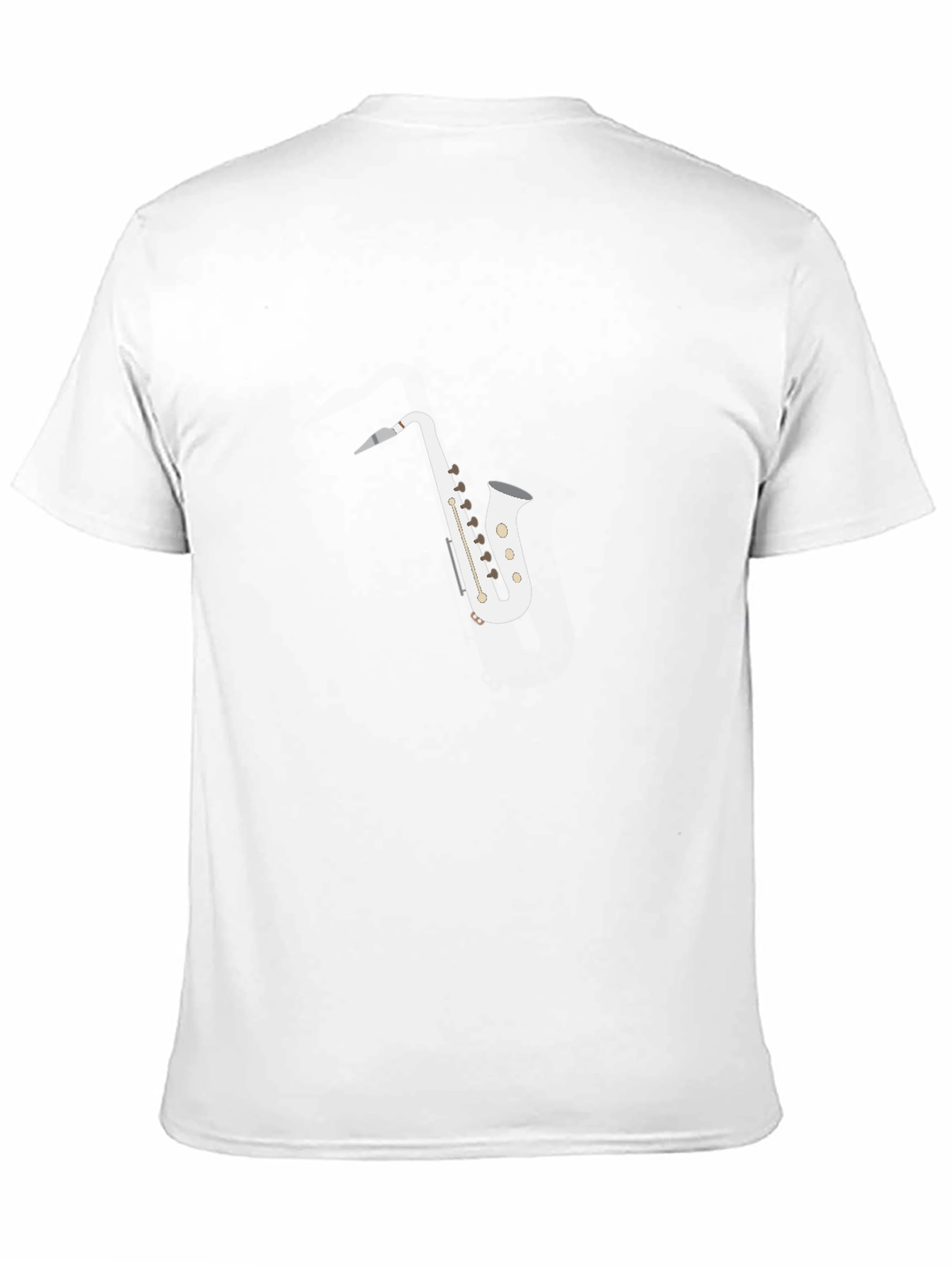 Saxophone Graphic T-Shirt - Black Casual Tee