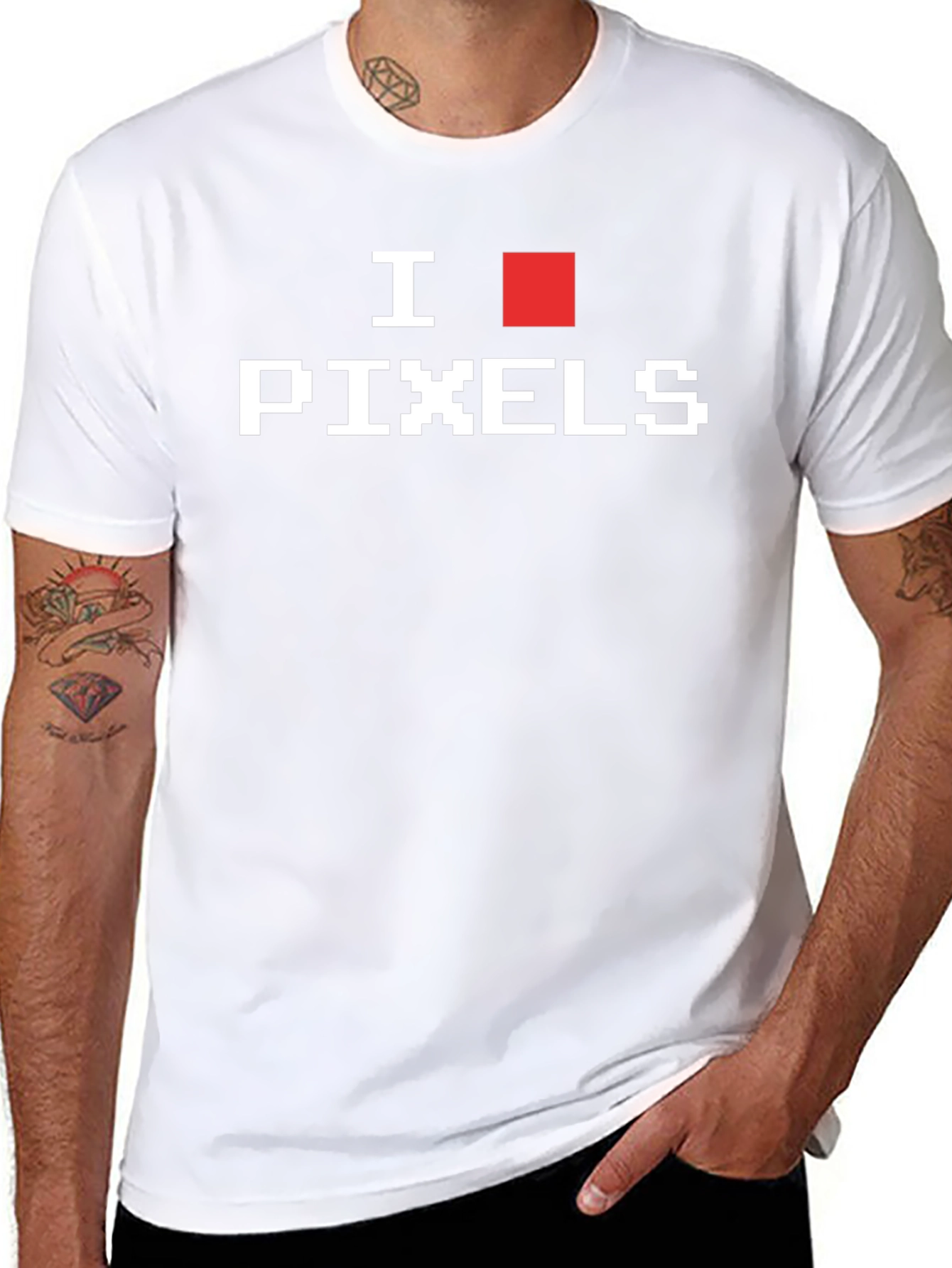 I Love Pixels Graphic T-Shirt - Gamer Style