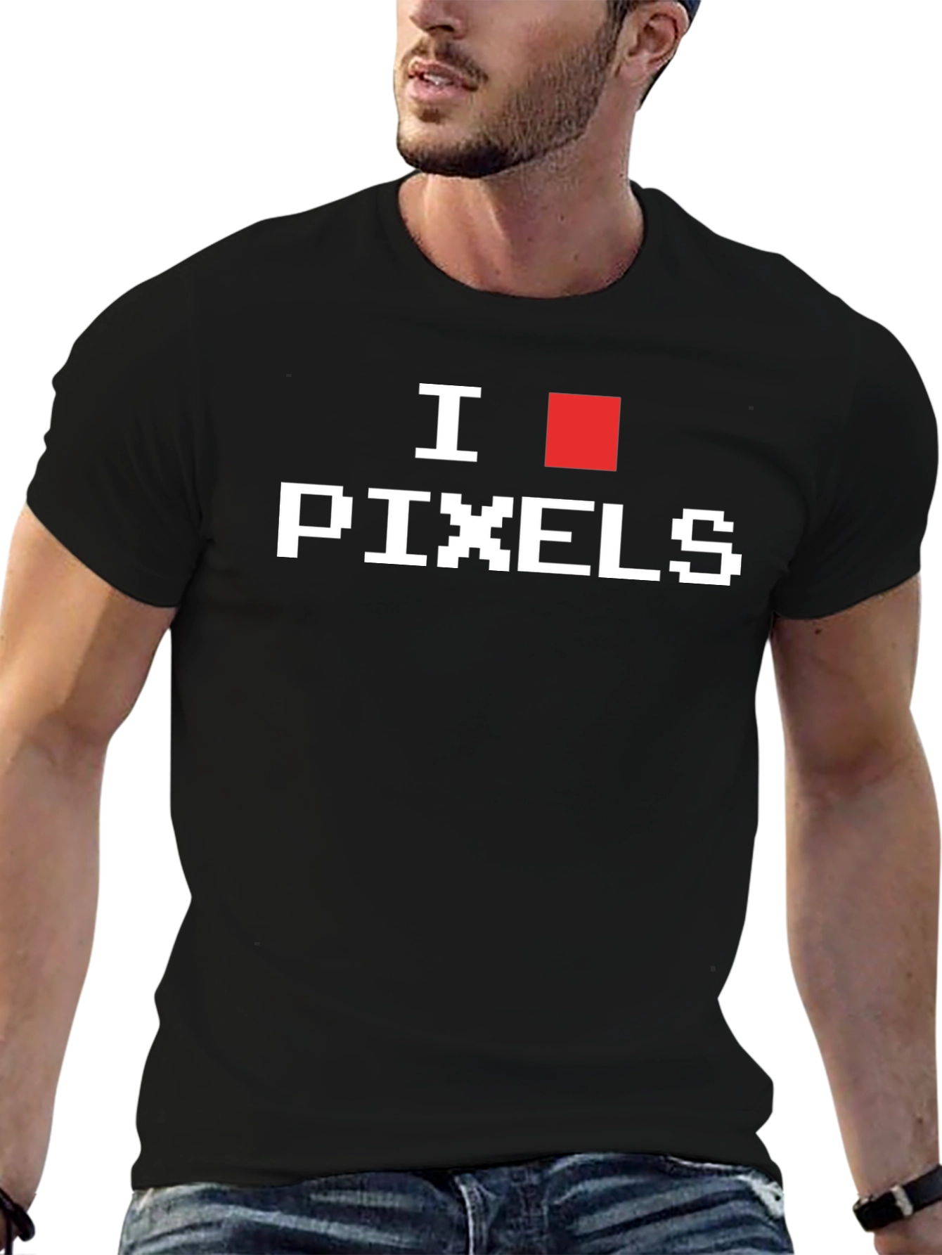 I Love Pixels Graphic T-Shirt - Gamer Style