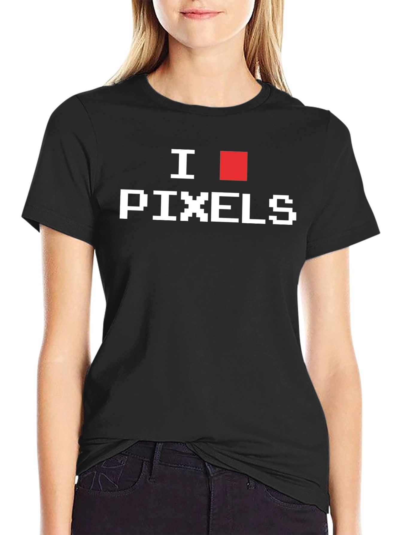 I Love Pixels Graphic T-Shirt - Gamer Style