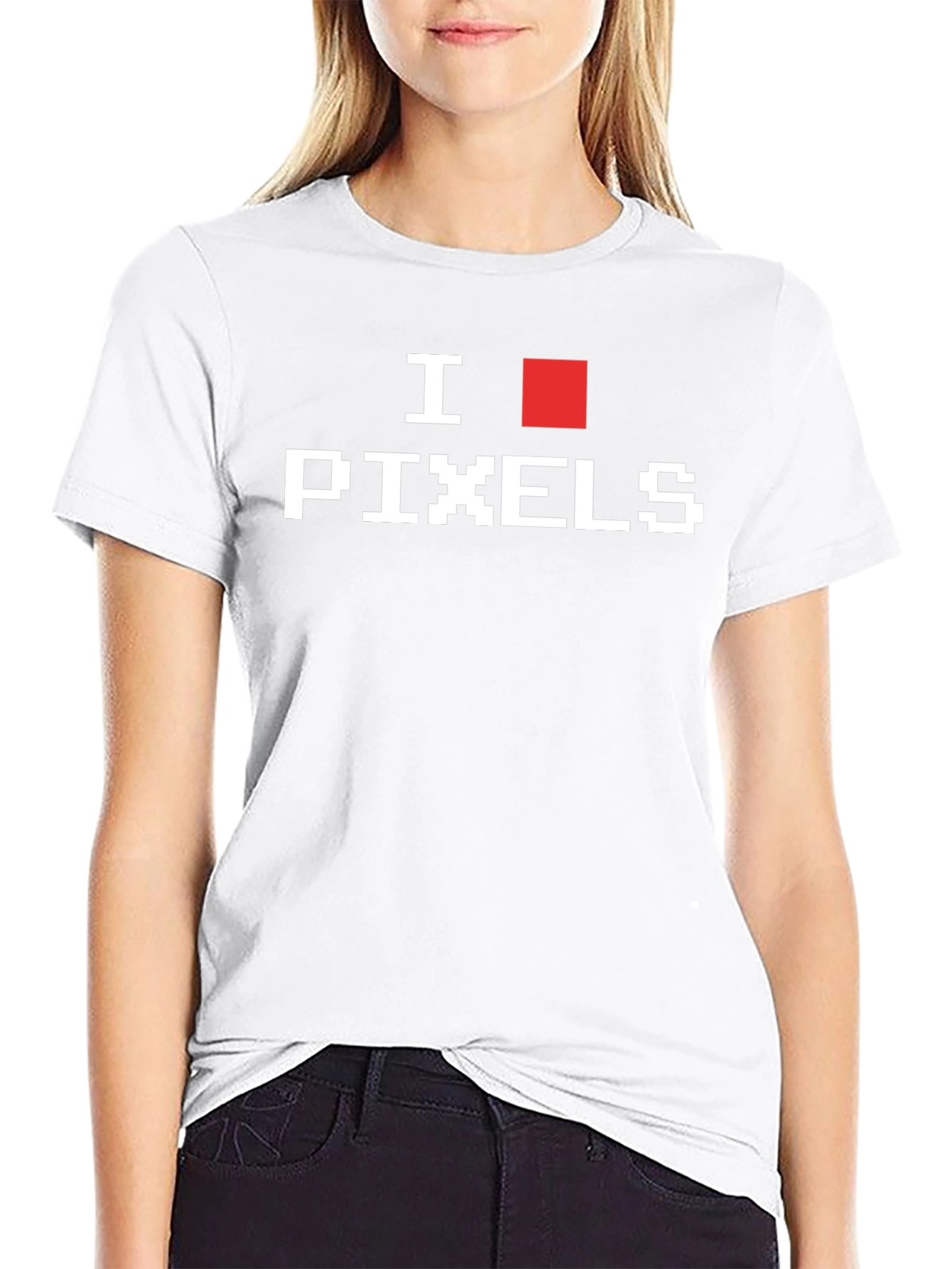 I Love Pixels Graphic T-Shirt - Gamer Style