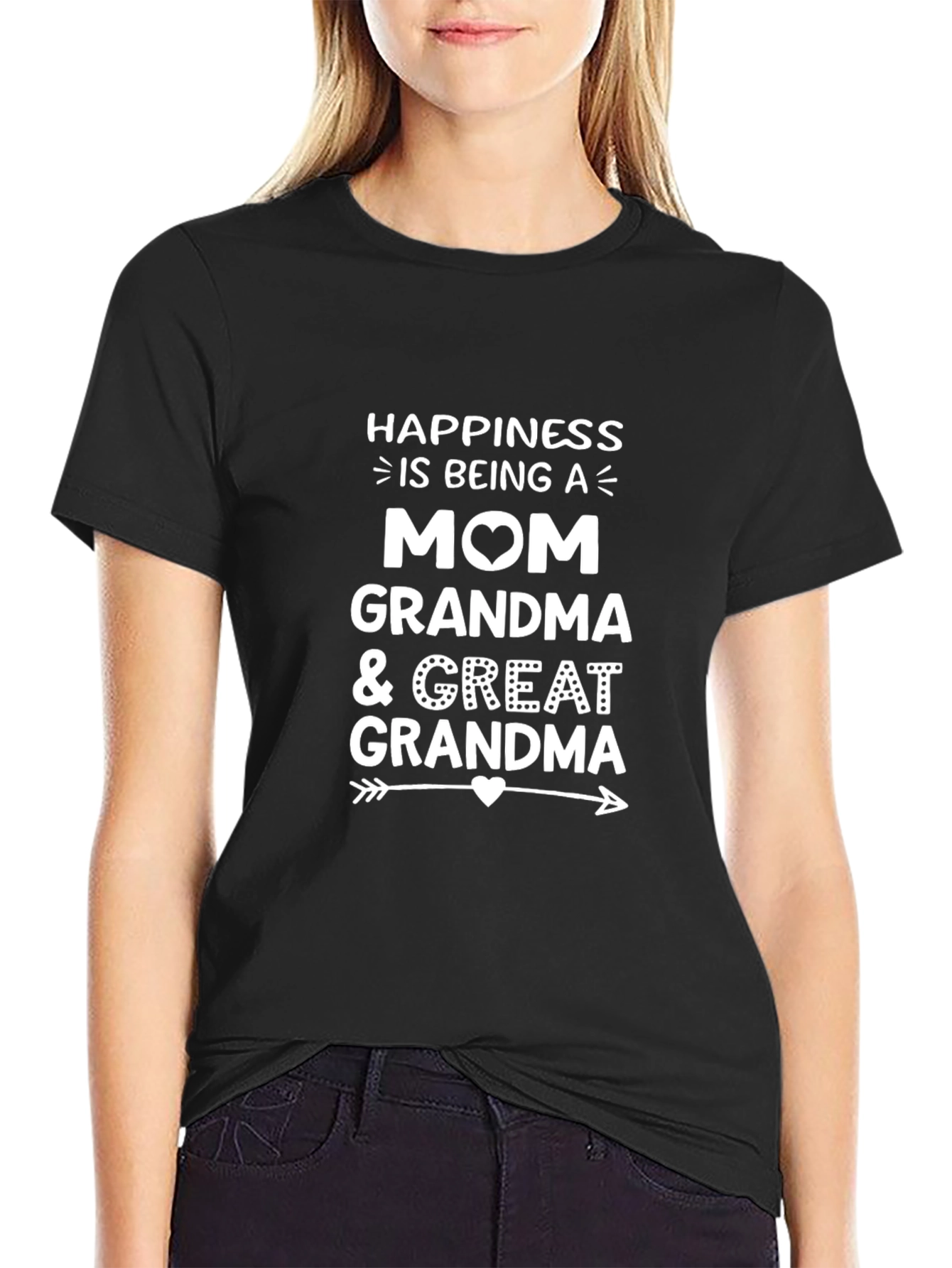 Happiness is Being A Mom Grandma Great Grandma T-Shirt