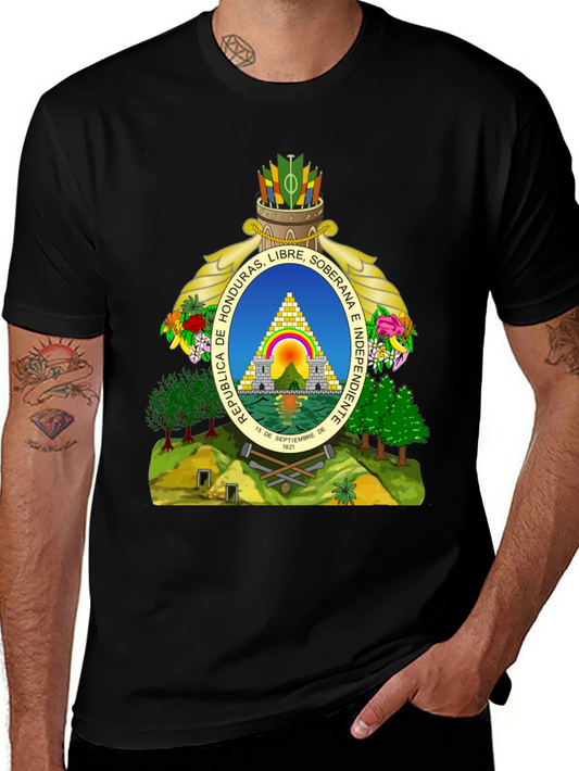 Honduras Coat of Arms Black T-Shirt