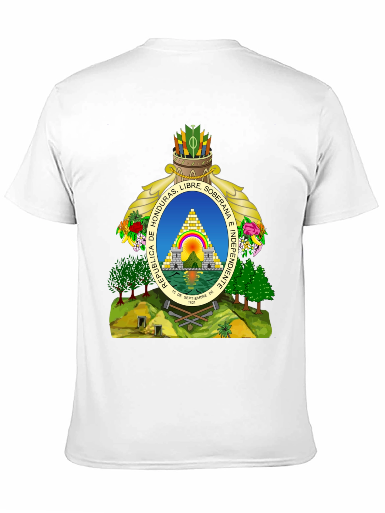 Honduras Coat of Arms Black T-Shirt