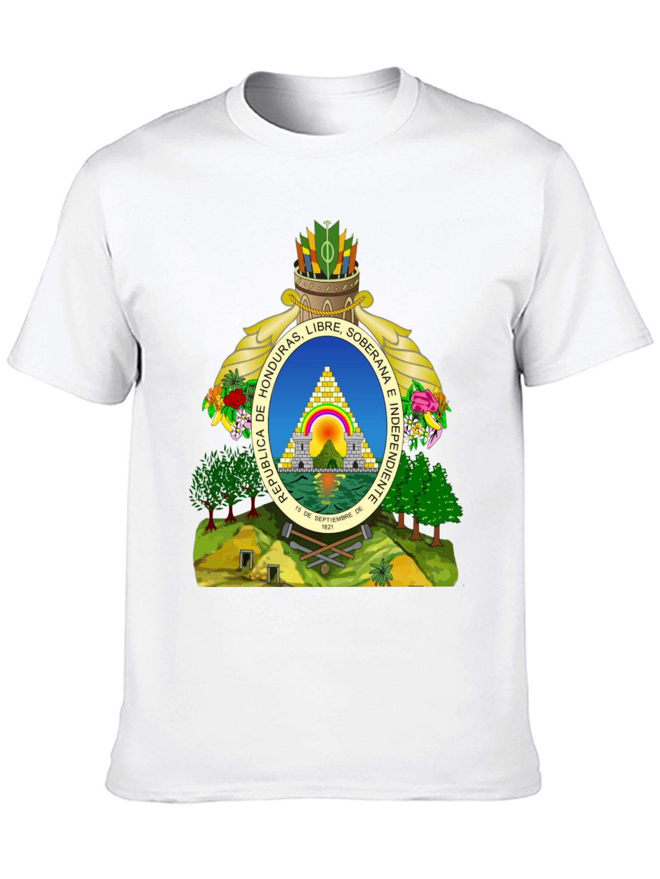 Honduras Coat of Arms Black T-Shirt