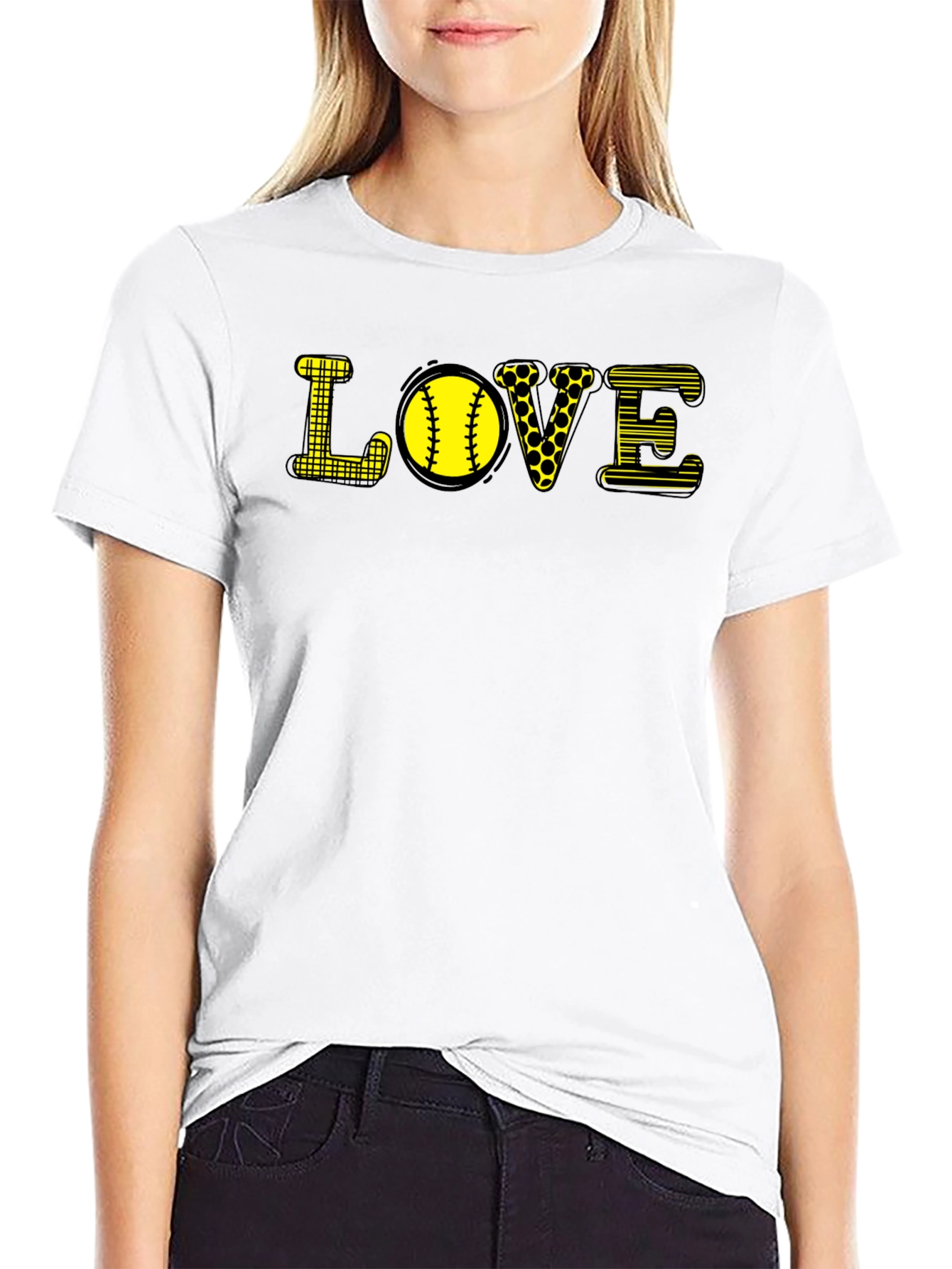 LOVE Softball Graphic T-Shirt