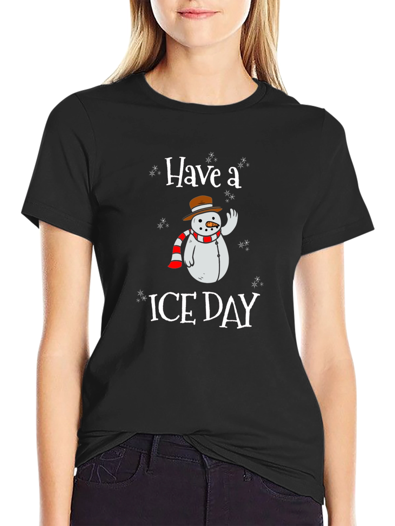 Have a Ice Day T-Shirt - Snowman Holiday Tee