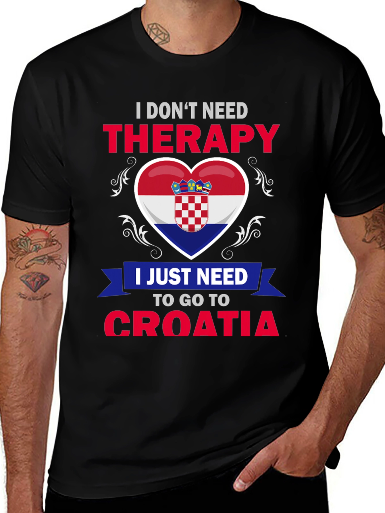 Croatia Therapy T-Shirt: Croatian Pride Tee