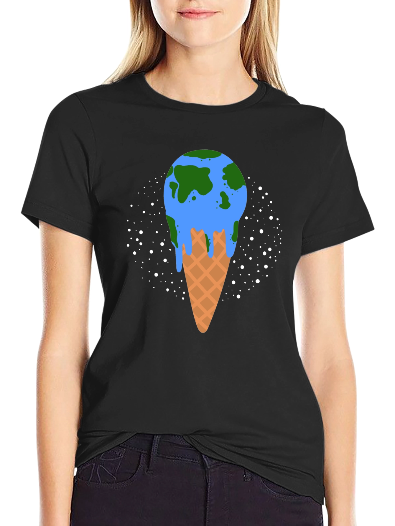 Melting Earth Ice Cream Graphic Tee