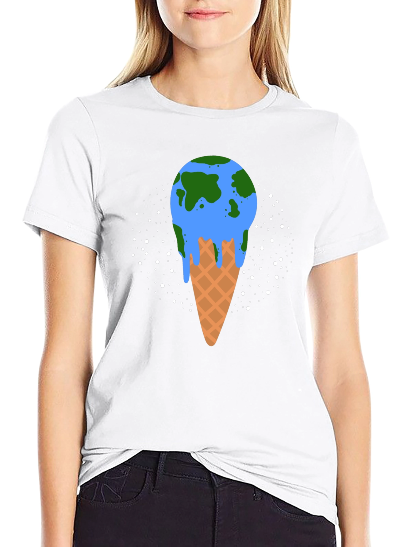 Melting Earth Ice Cream Graphic Tee