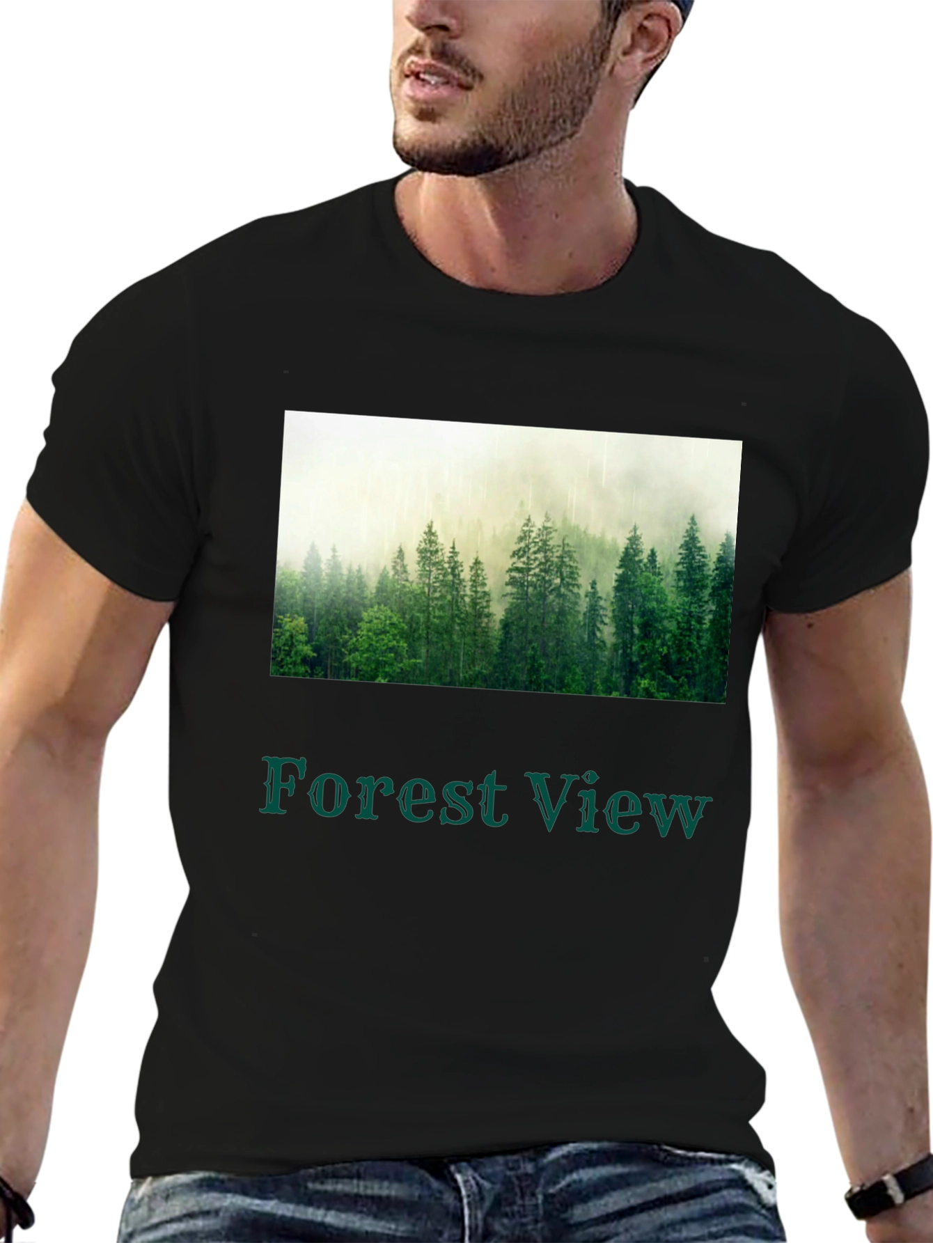 Forest View T-Shirt - Nature Inspired Graphic Tee