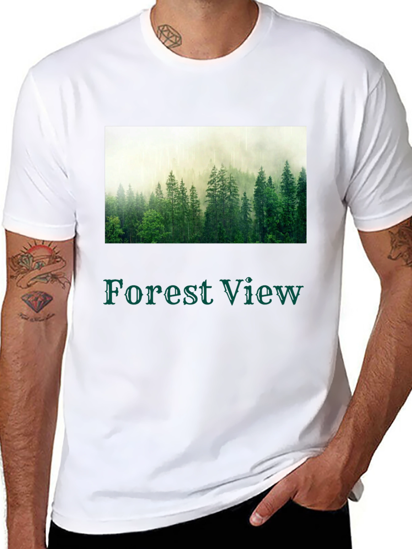 Forest View T-Shirt - Nature Inspired Graphic Tee