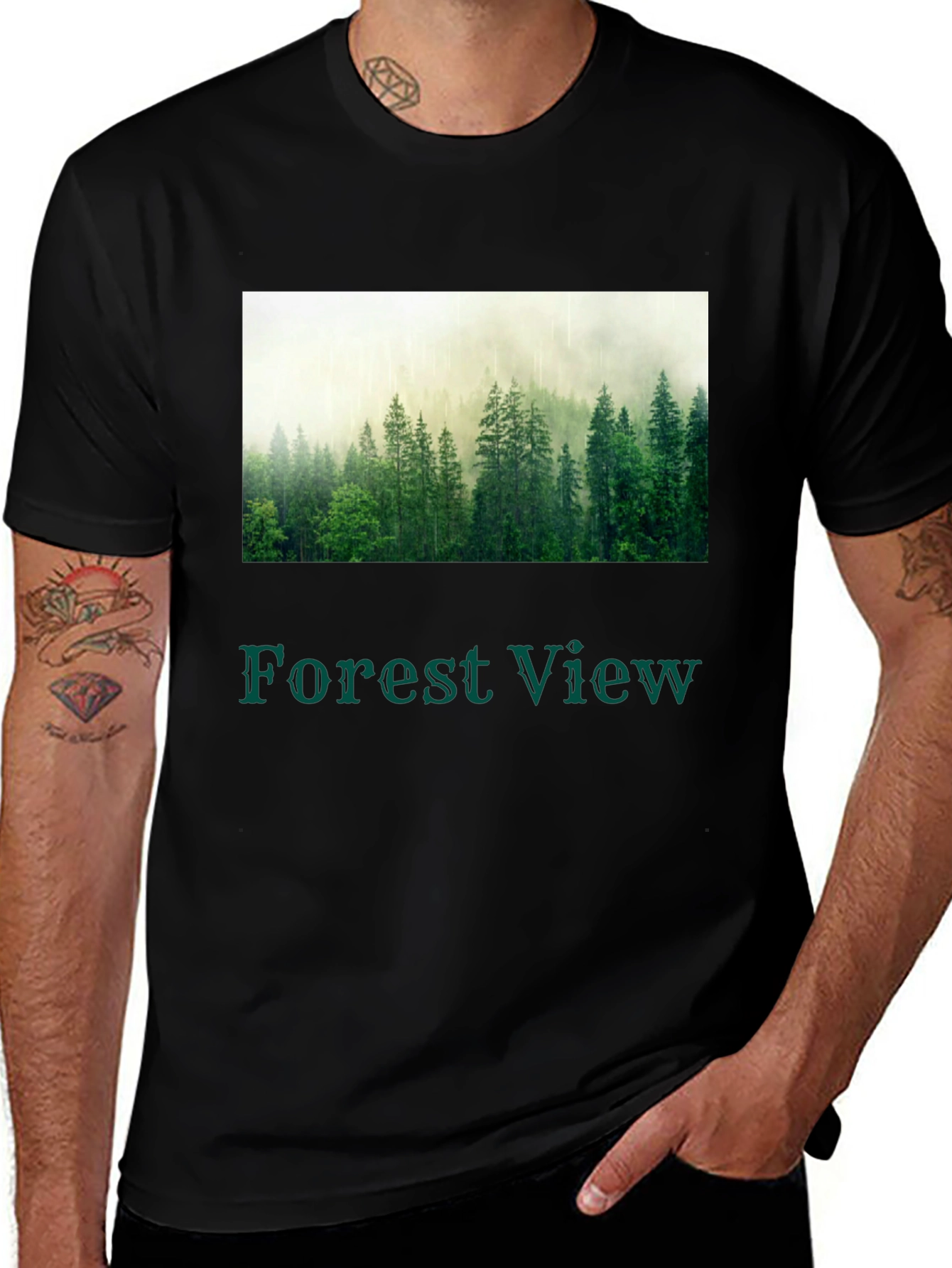 Forest View T-Shirt - Nature Inspired Graphic Tee