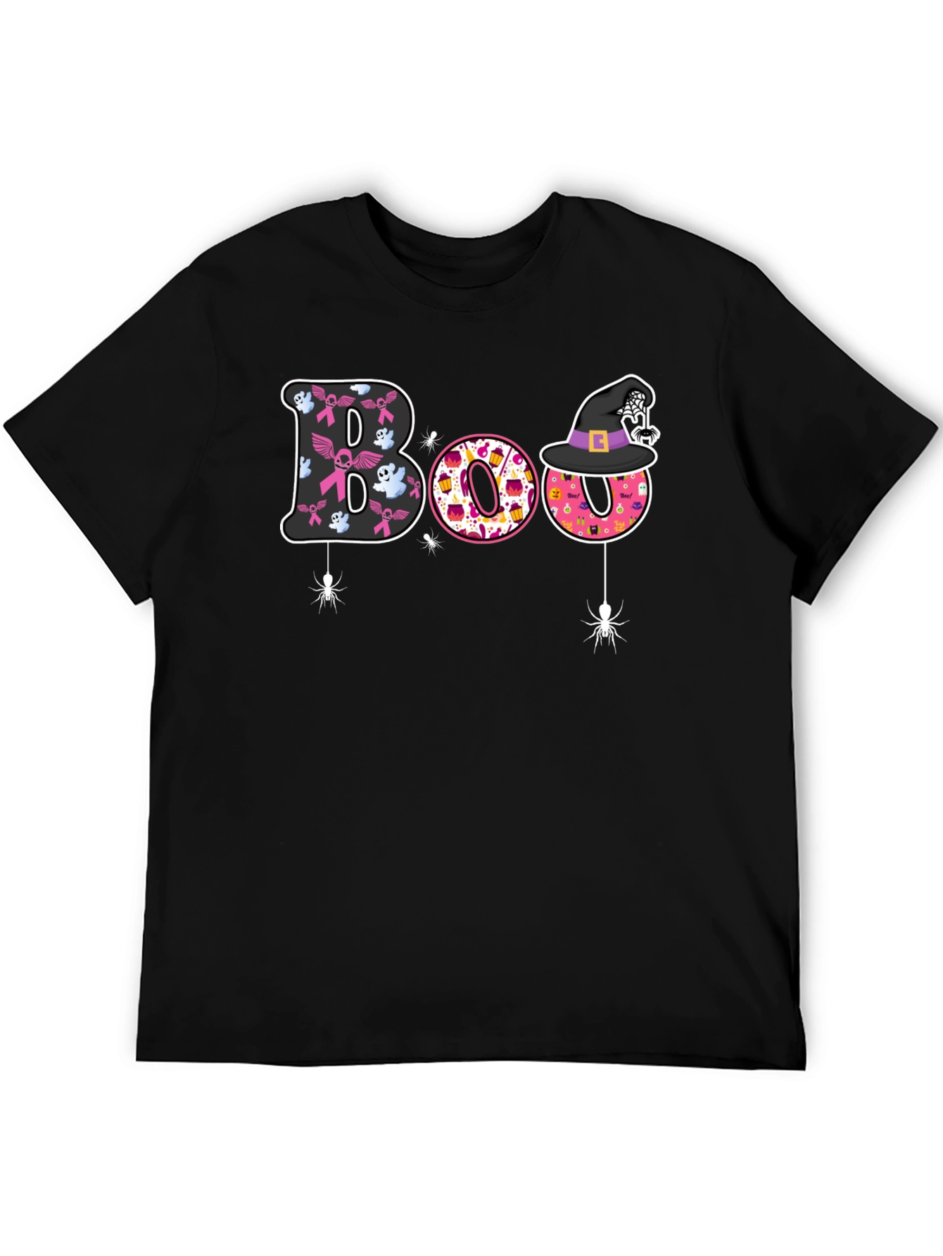 Boo Halloween Graphic Tee - Breast Cancer Awareness