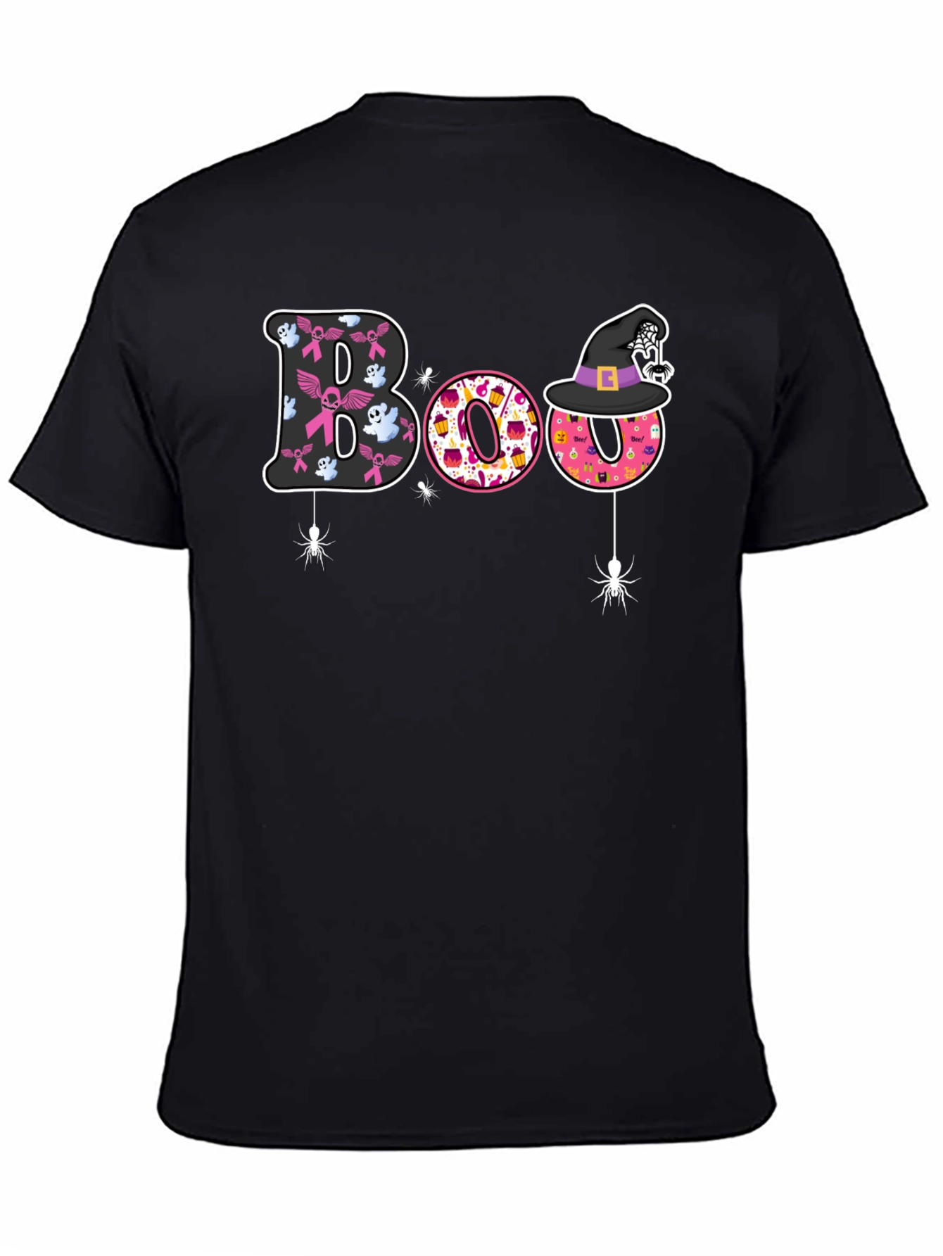 Boo Halloween Graphic Tee - Breast Cancer Awareness